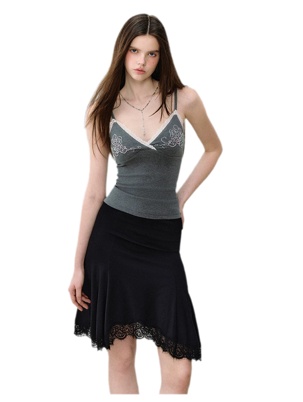 Beaded Lace Camisole Top
