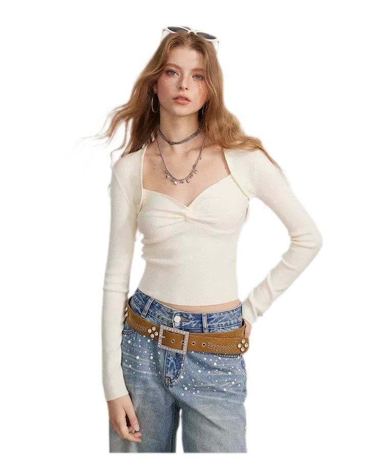 Twist Front Knit Top