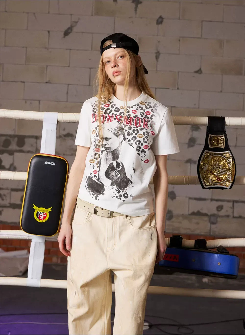 Leopard Boxer Graphic T-Shirt