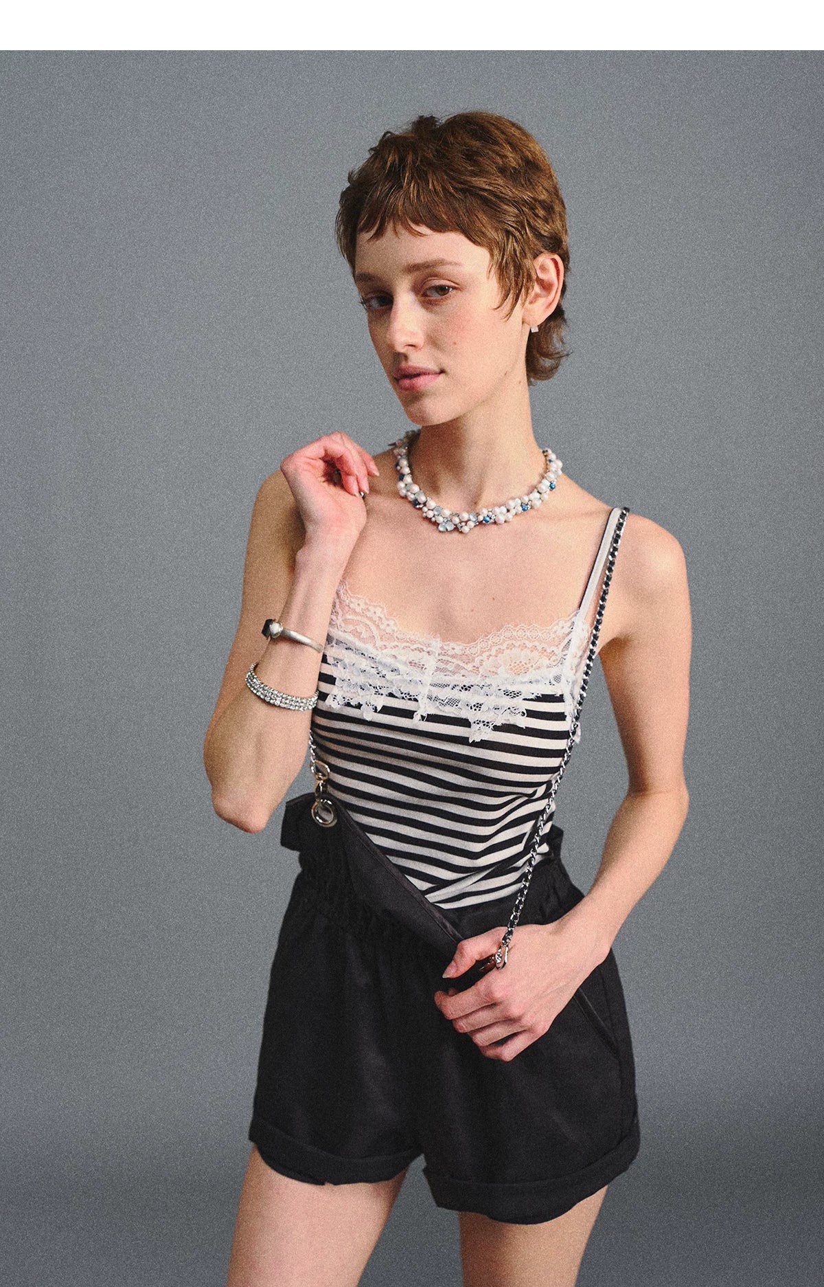 Striped Lace Camisole
