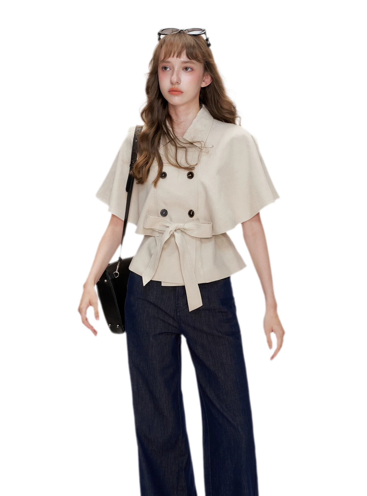 Lyocell Cotton Cape Jacket