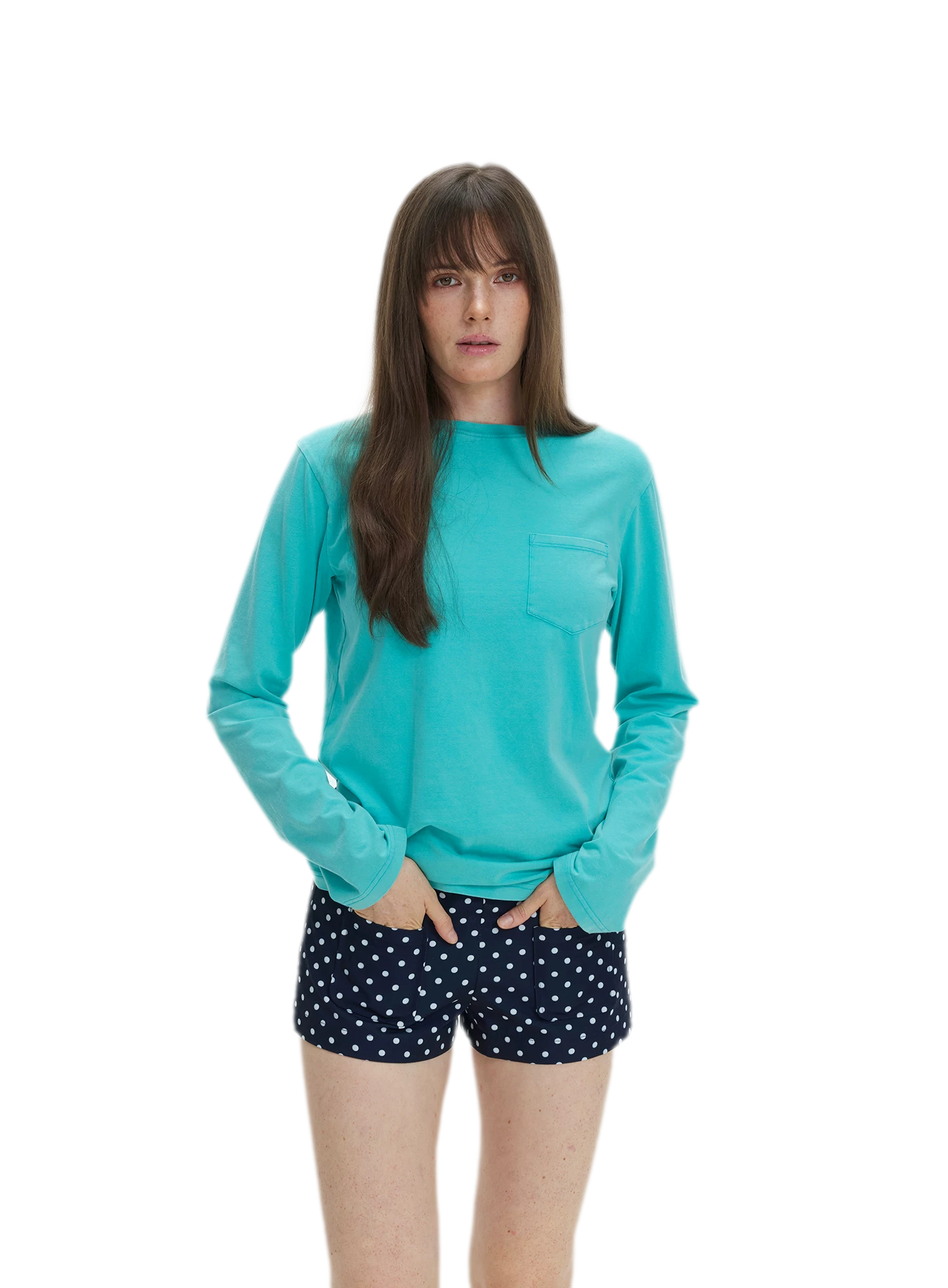 Pocket Detail Long-Sleeve T-Shirt