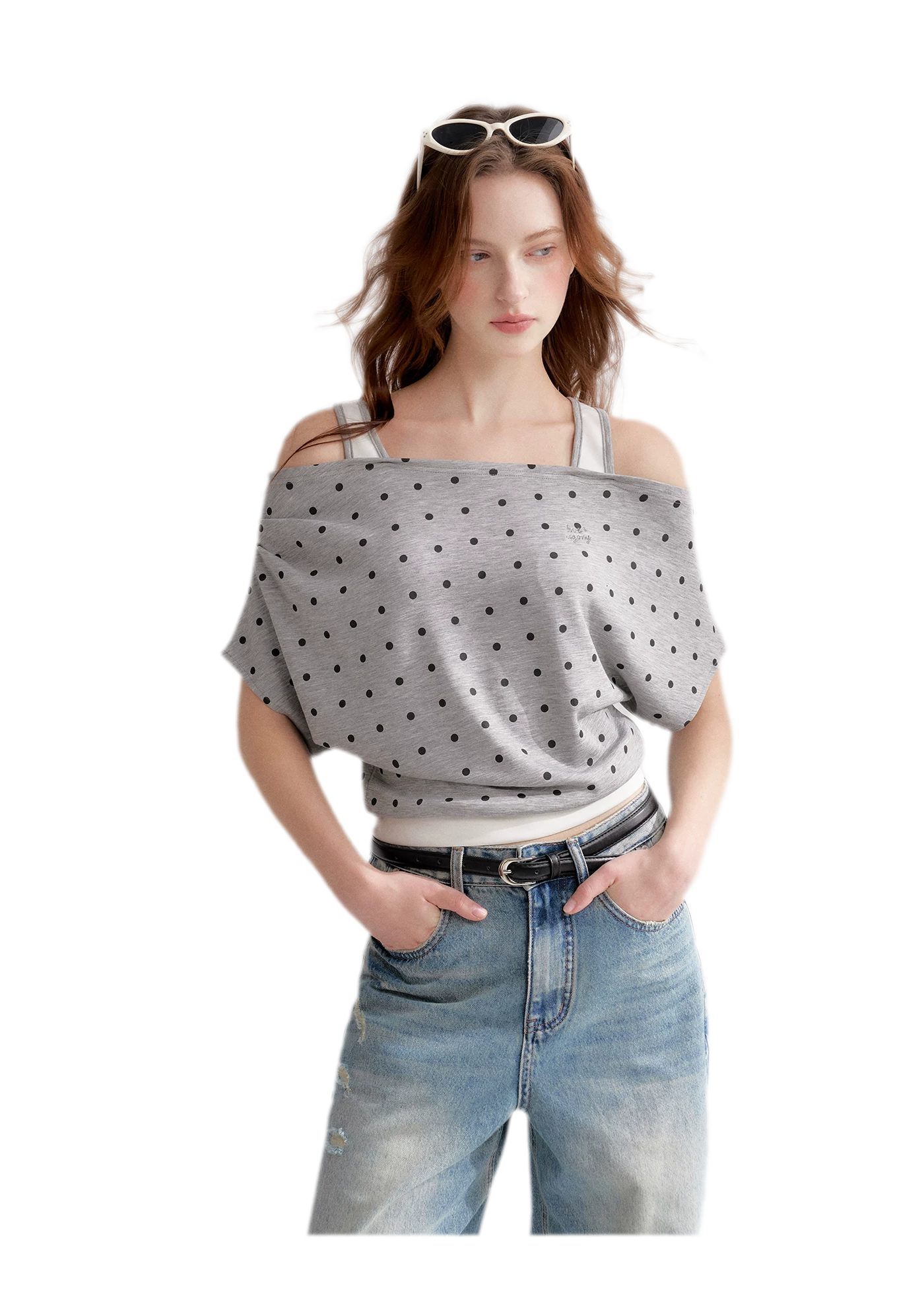 Polka Dot Layered T-Shirt