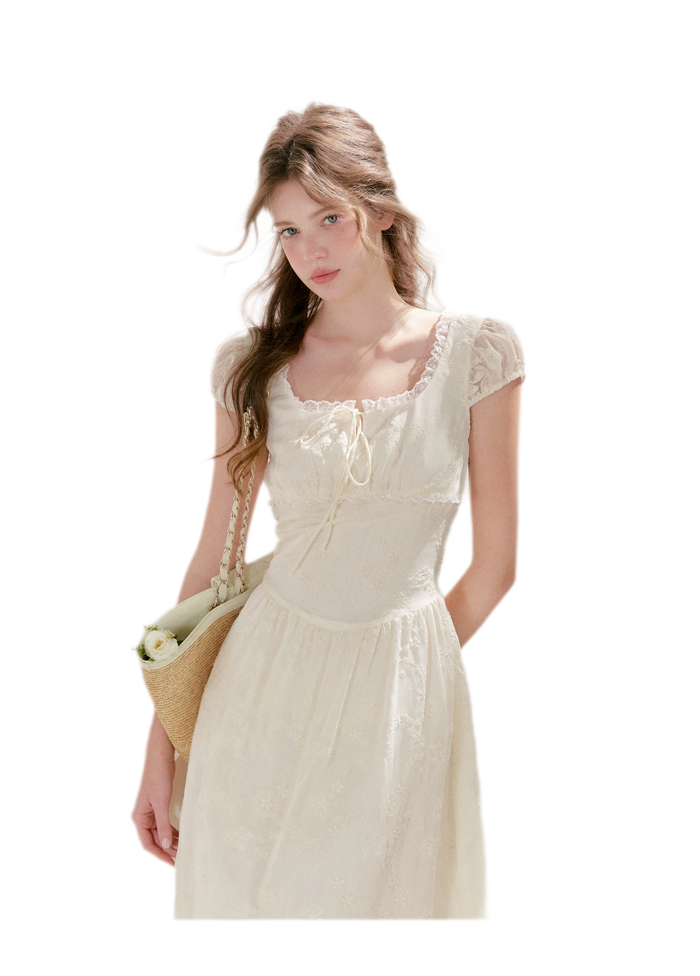 Lace Embroidered Midi Dress