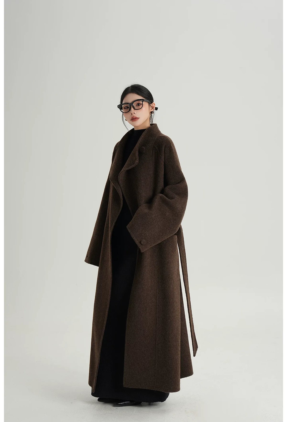 Hand-Sewn Belted Wool Coat