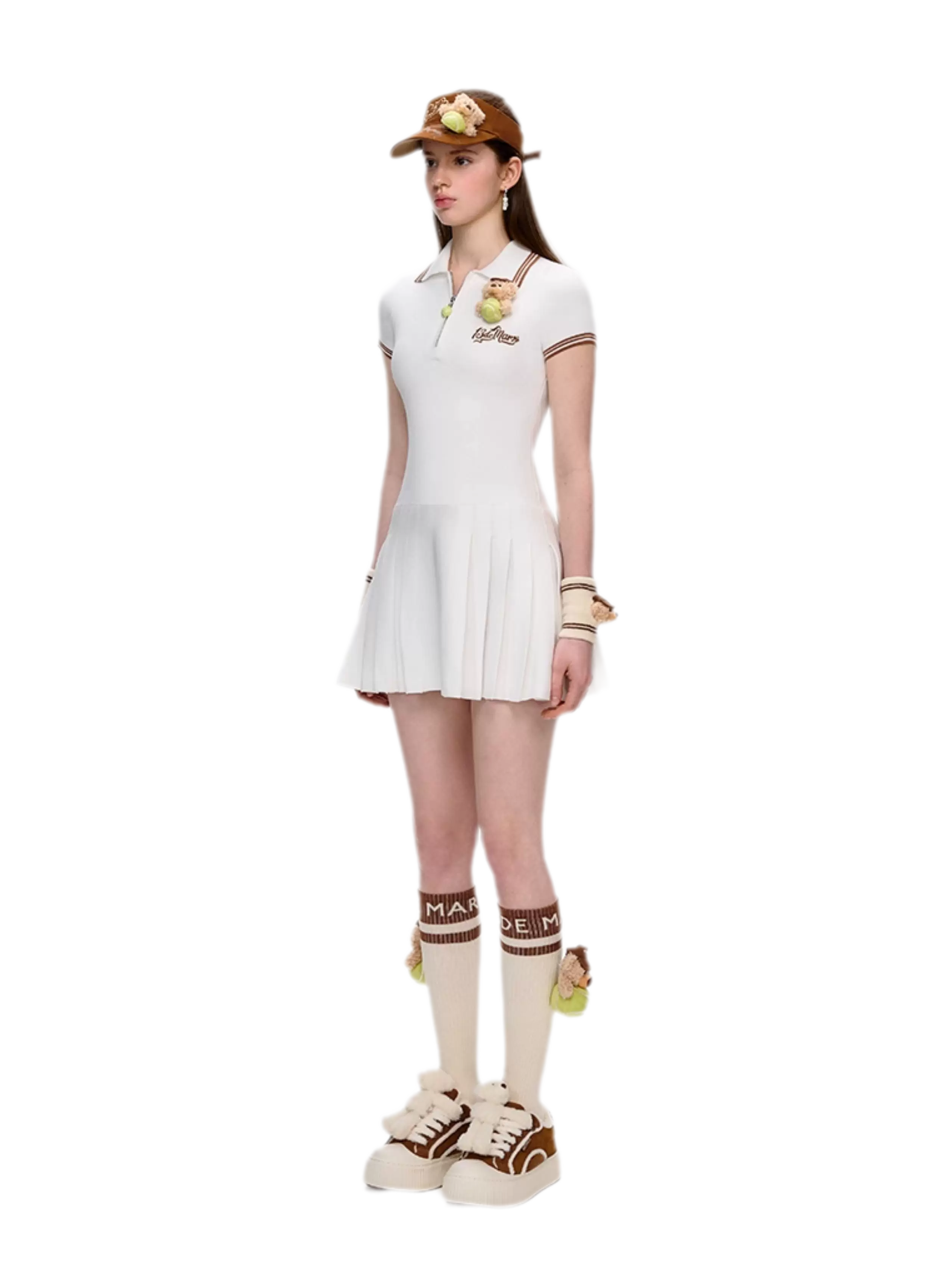 Tennis Pleated Polo Dress