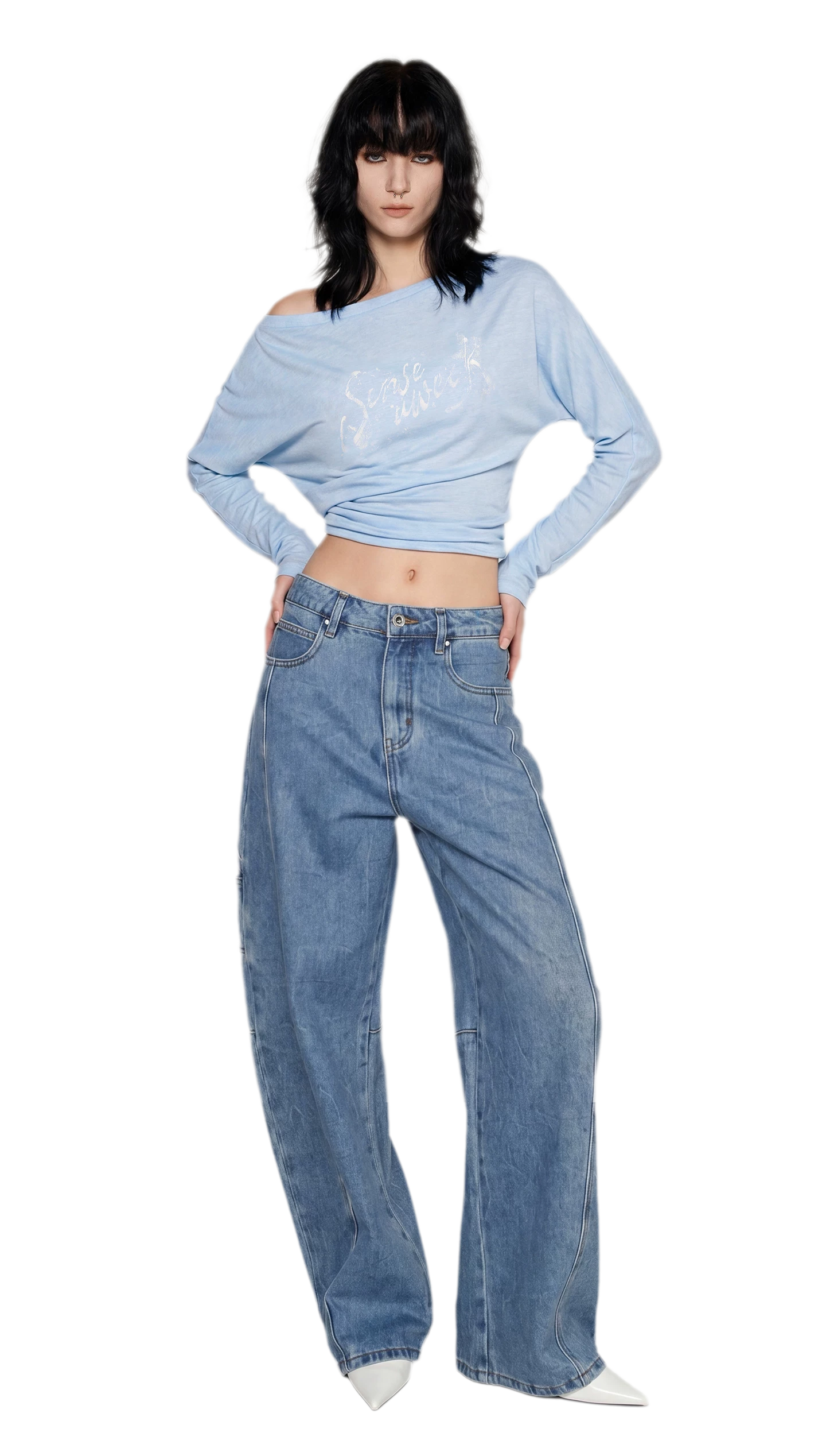 Pleated Off-Shoulder Top
