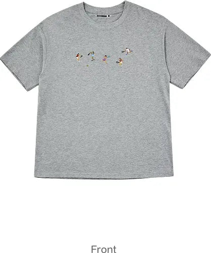 Hand Drawn Tennis Embroidery Tee