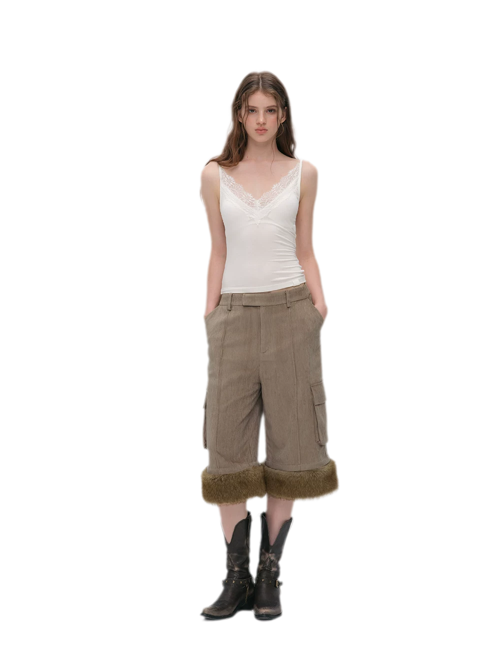 Lace Trim Built-In Bra Cami
