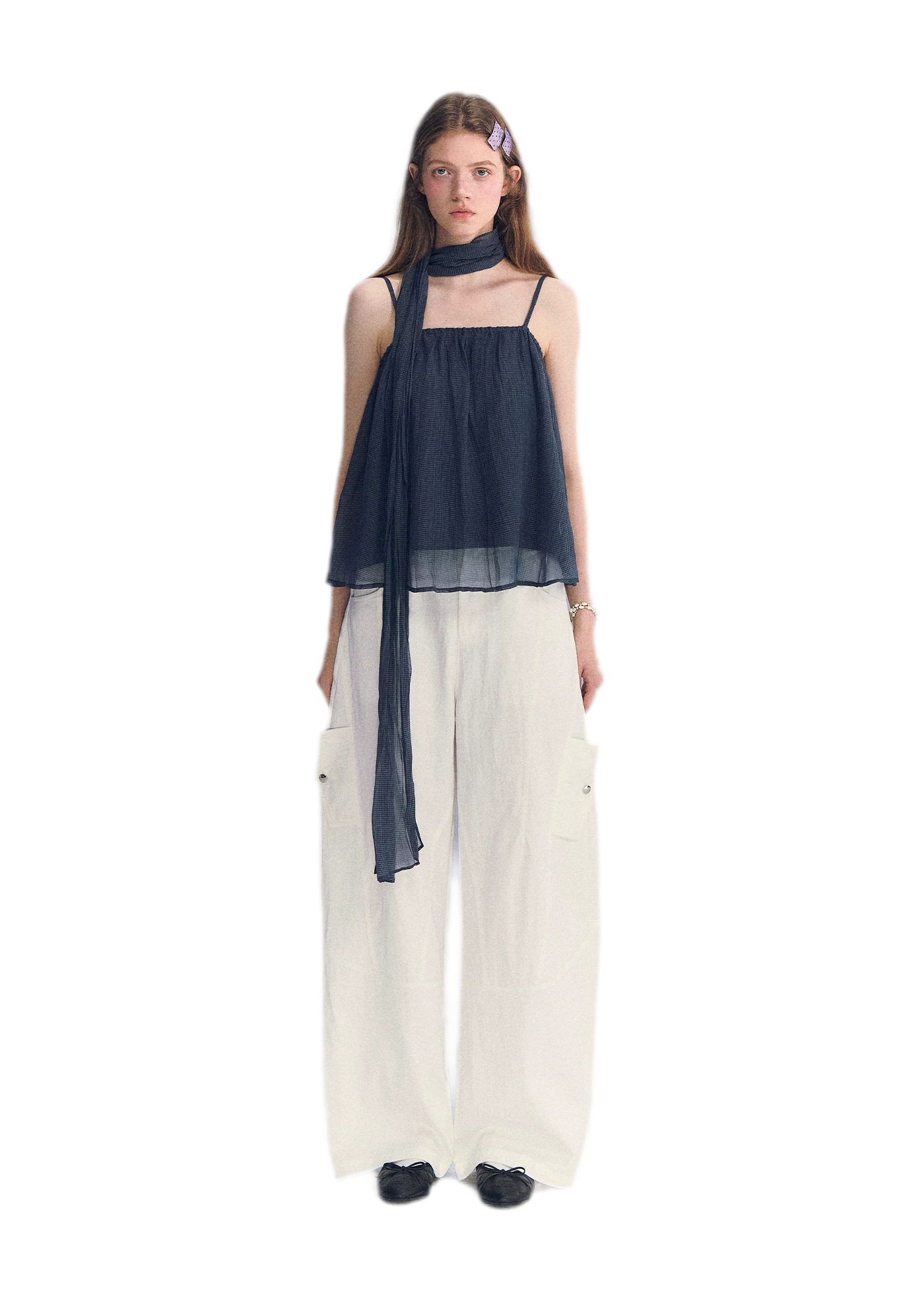 Chiffon Draped Cami Top