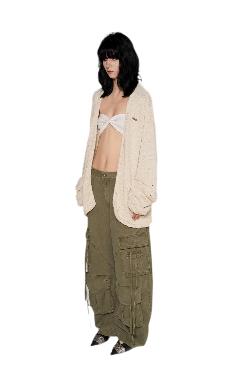 Three-Dimensional Jacquard Cardigan