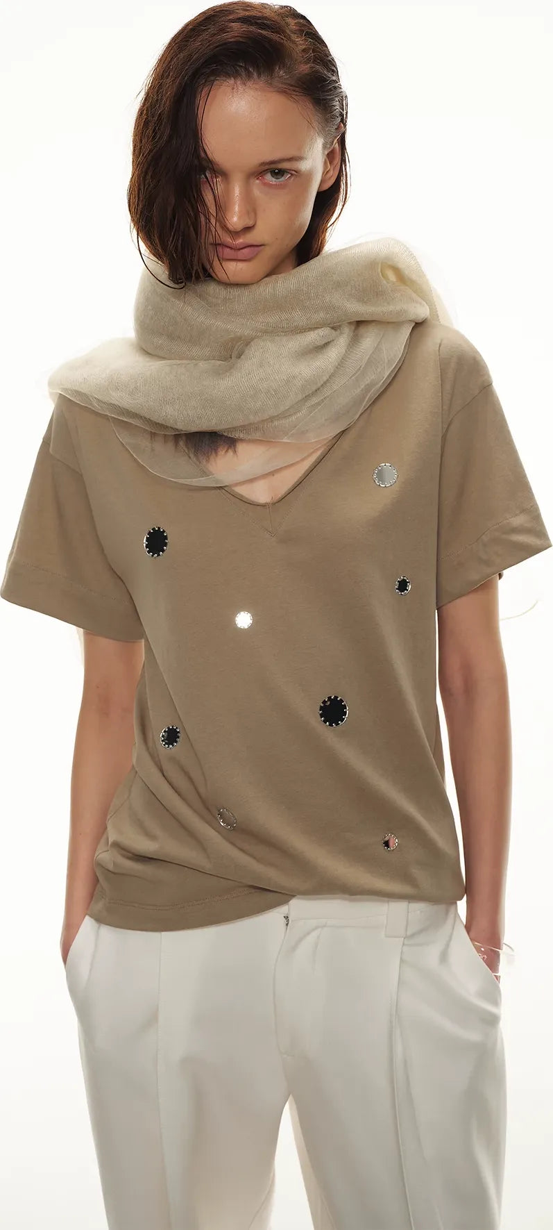 Relaxed Stylish V-Neck Short Sleeve T-Shirt