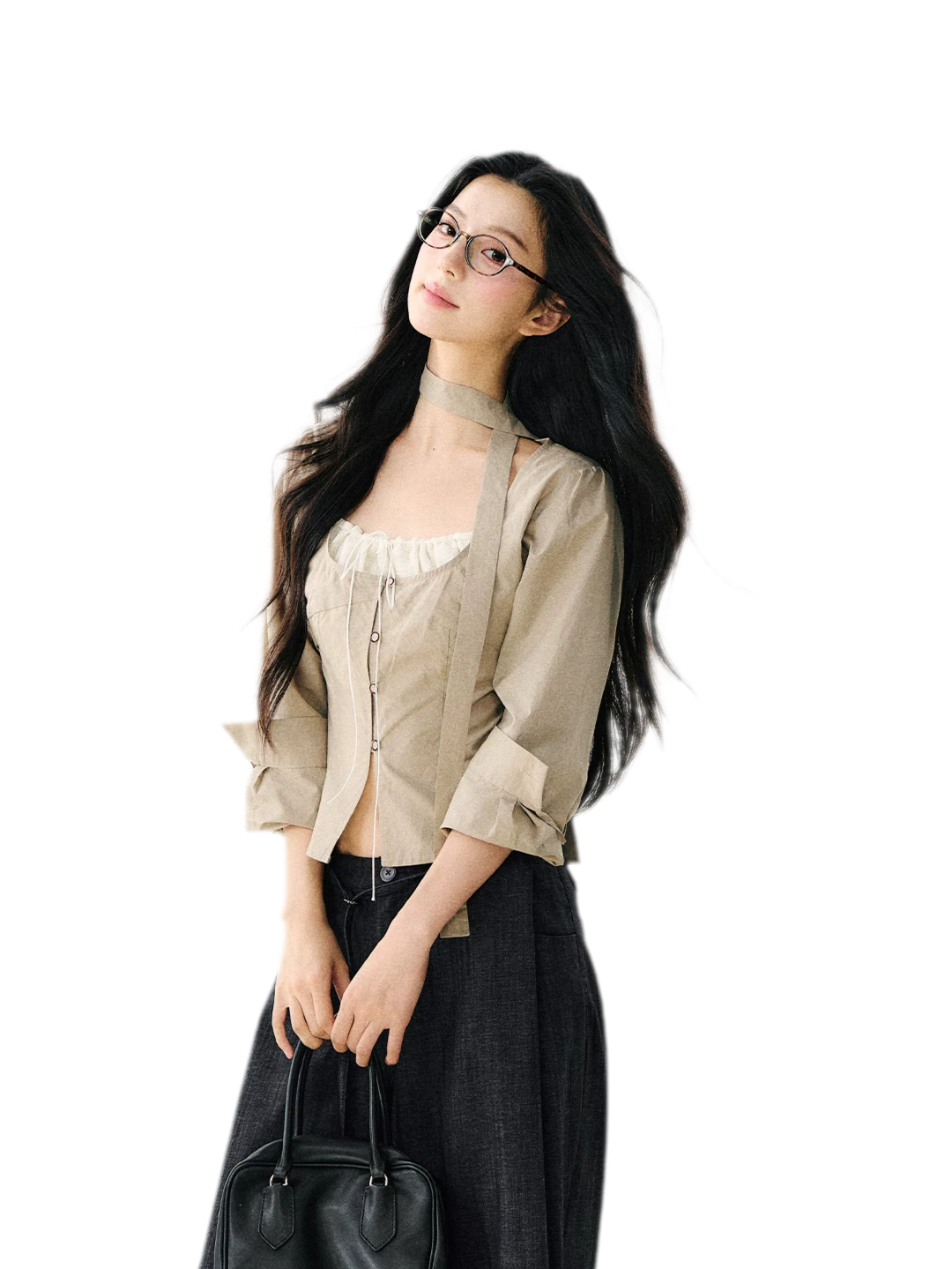 Halter Scarf Shirt Blouse