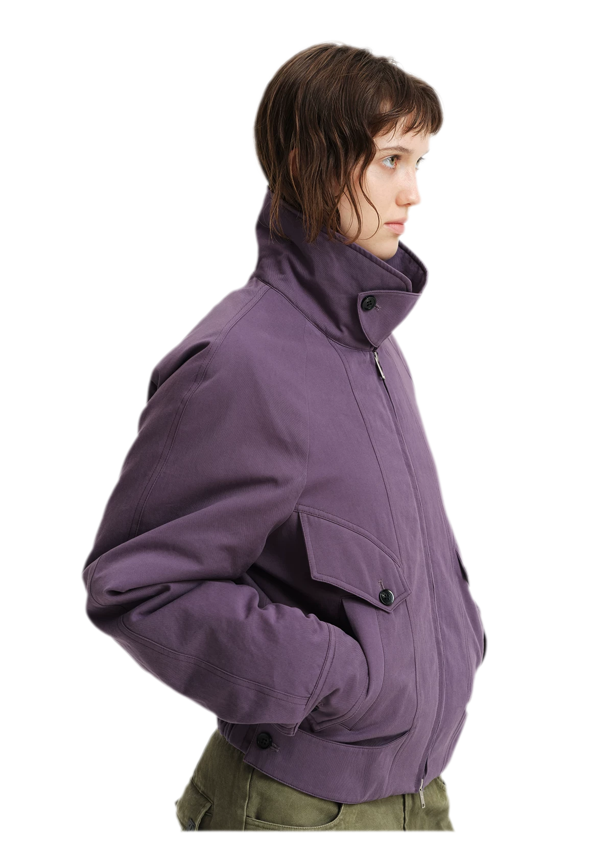 Veste utilitaire courte en coton