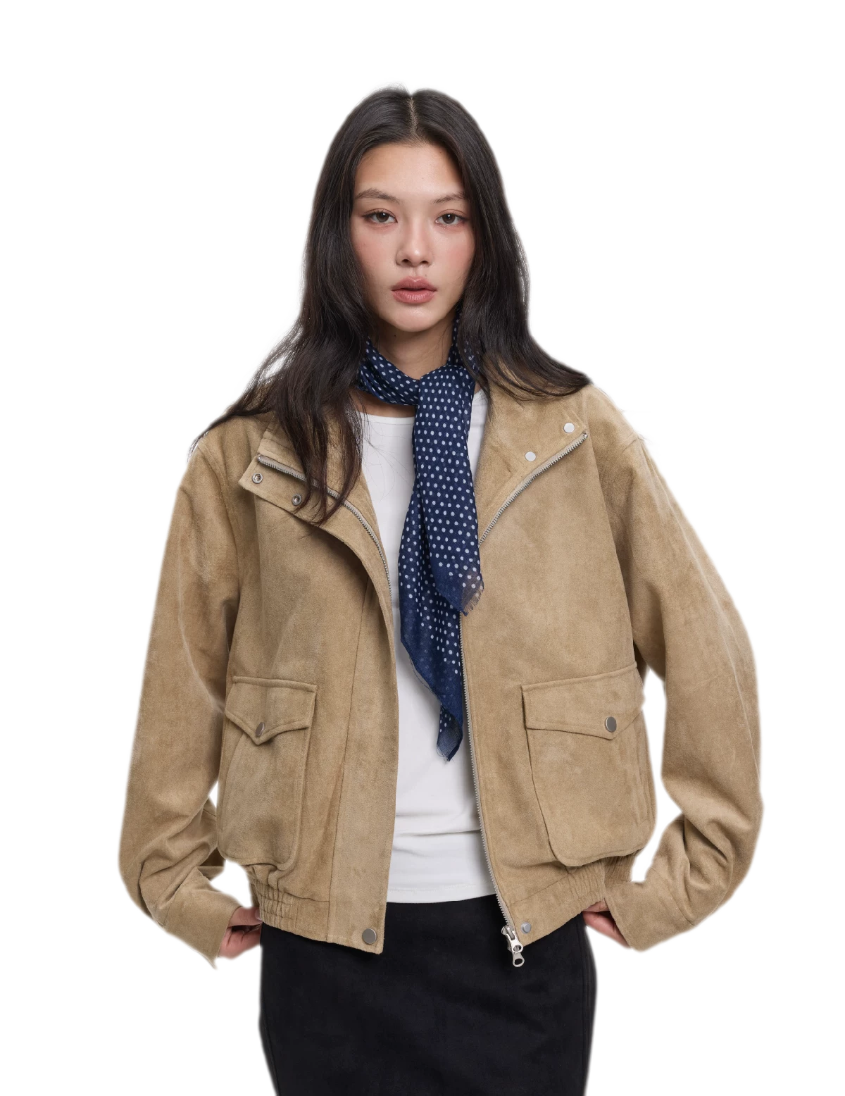 Faux Suede Structured Jacket