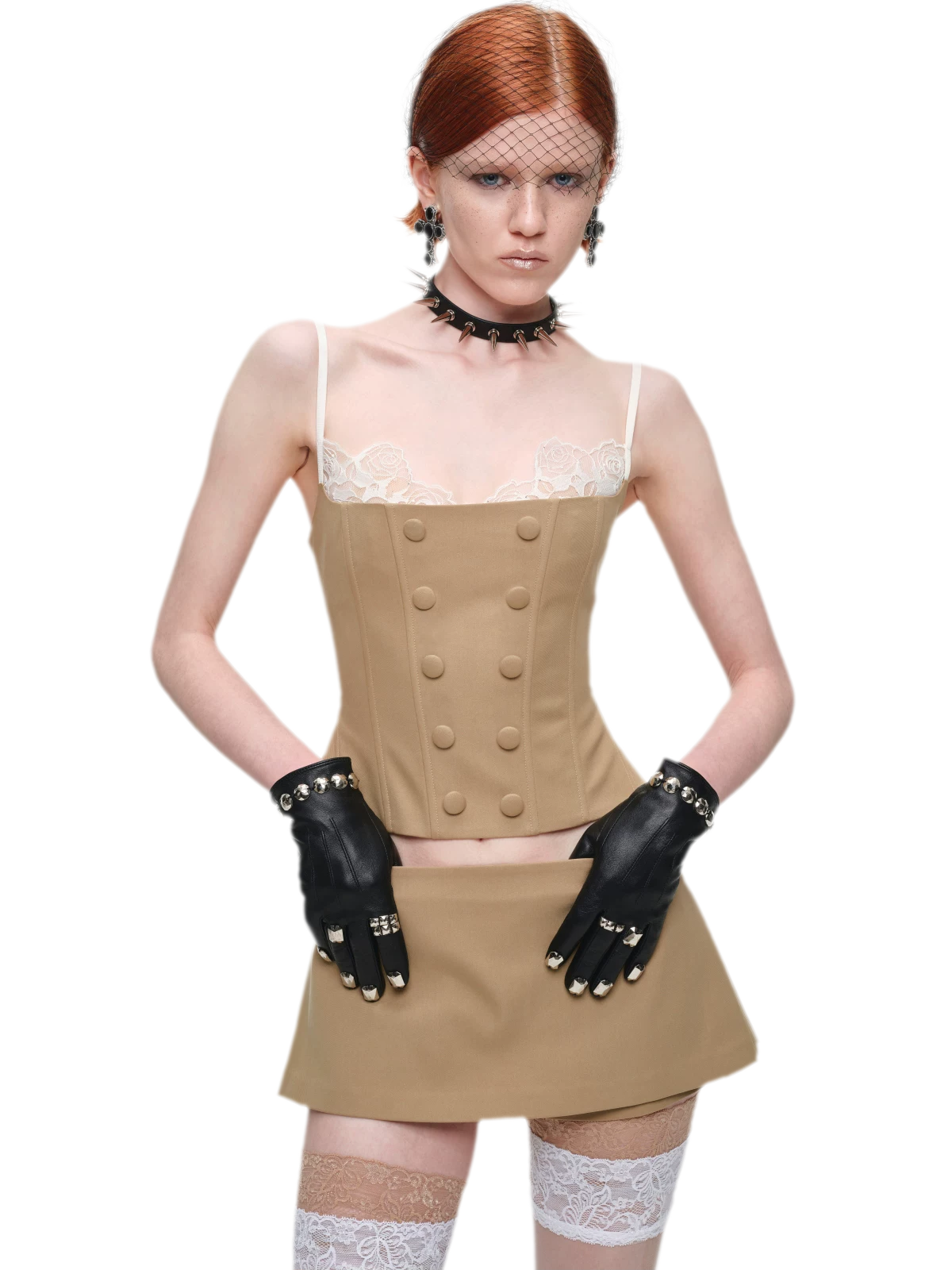 Fishbone Lace Corset Top