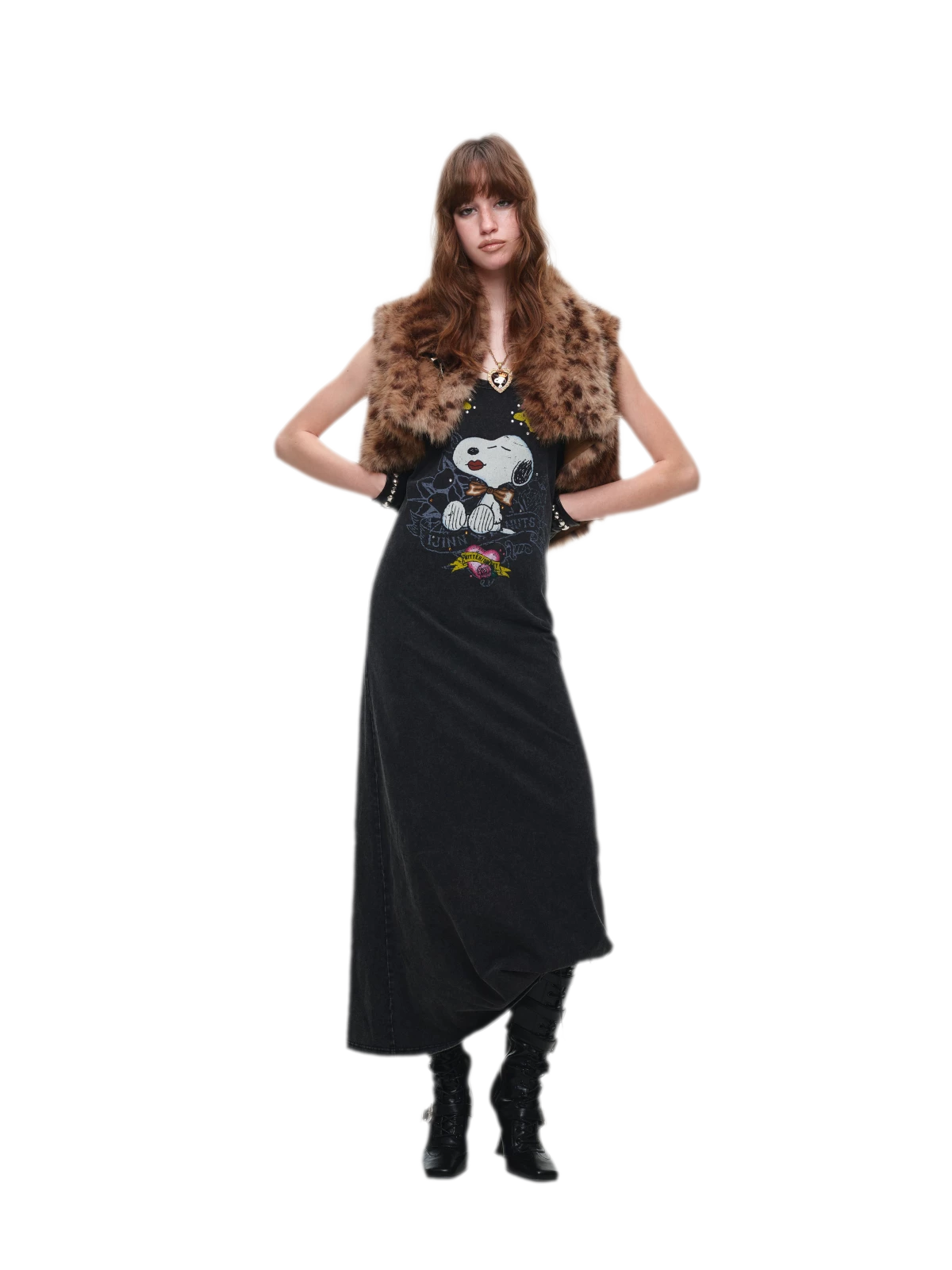 Washed Print Tank Dress