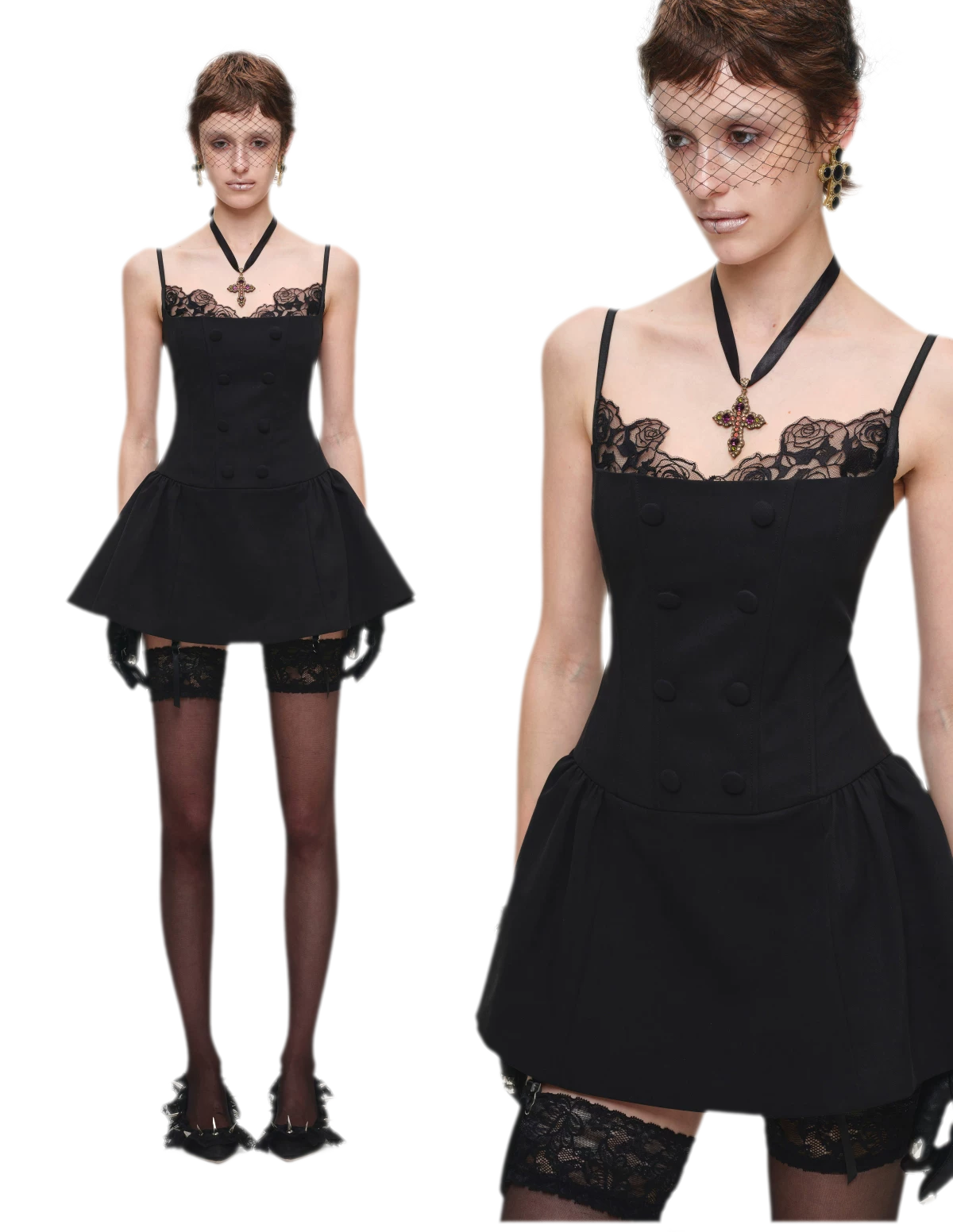 Lace Boned Cami Dress