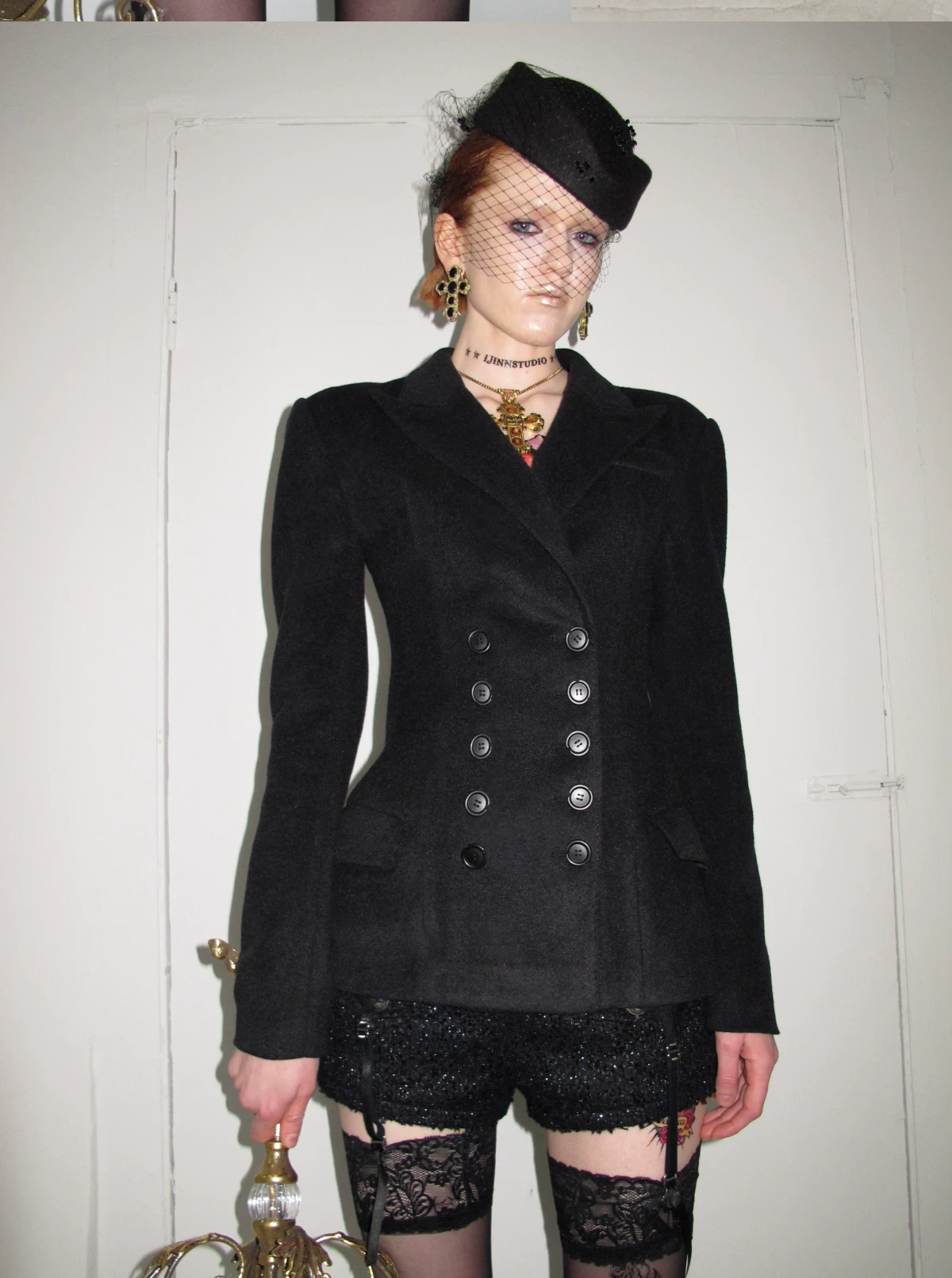 Wool Blend Tailored Blazer