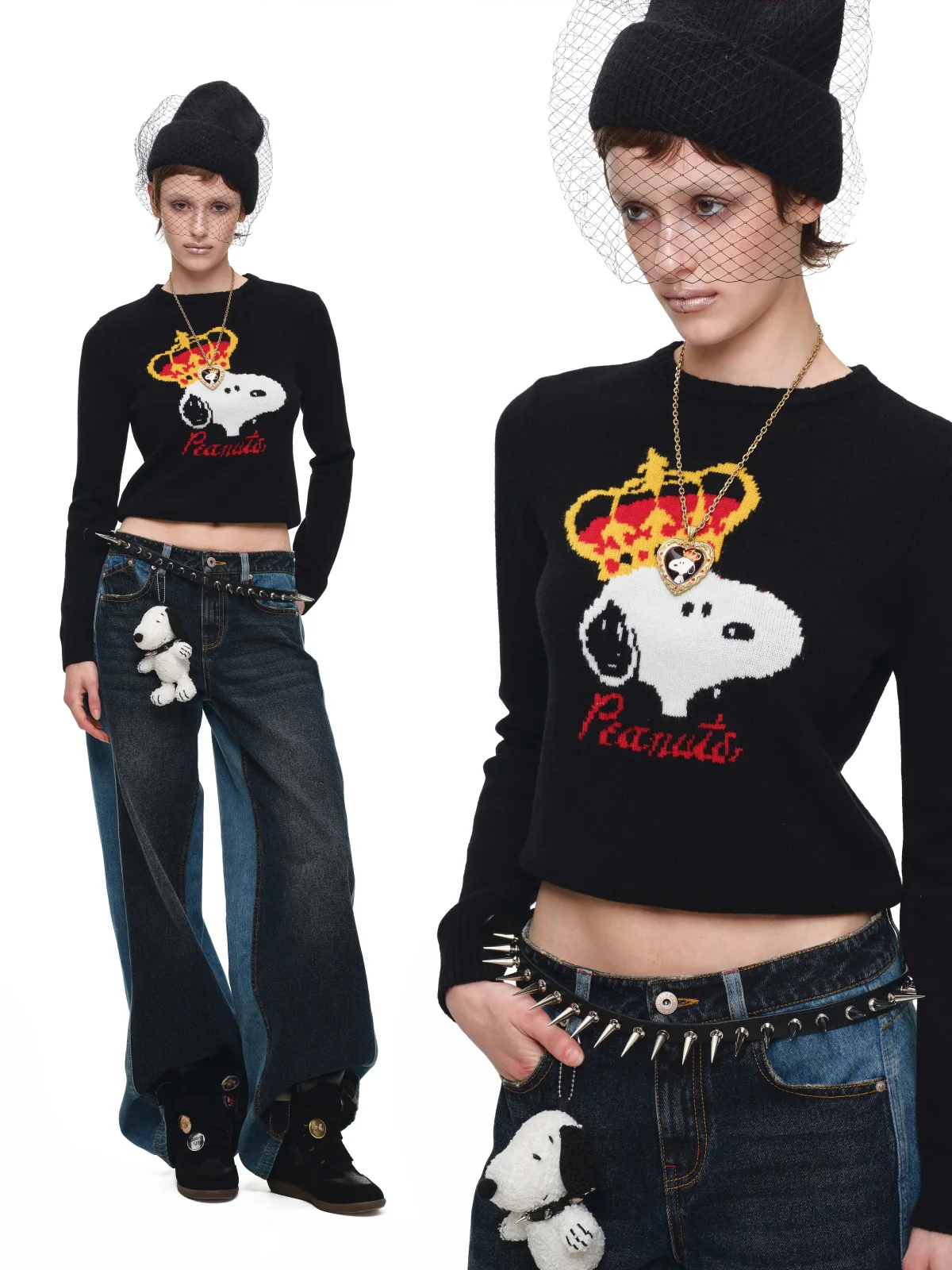 Baumwoll-Woll-Jacquardpullover