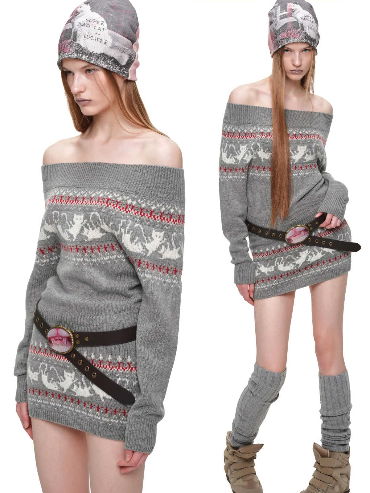 Ensemble en maille court Fair Isle