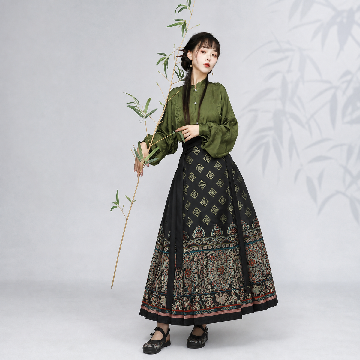 明月松间 Spirited Moon Pine Mamian Skirt