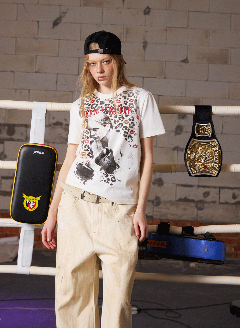 Leopard Boxer Graphic T-Shirt