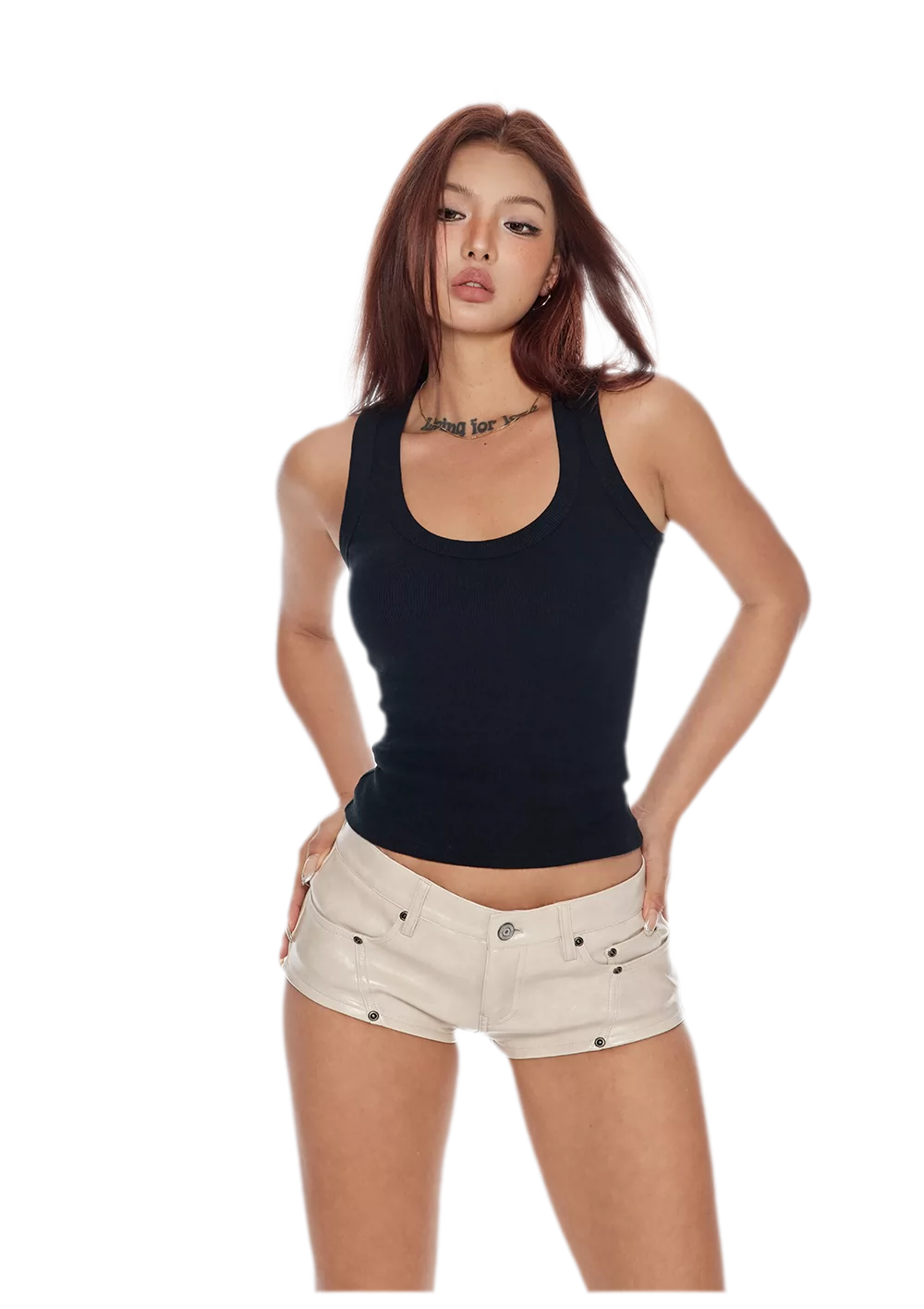 Leather Low-Rise Shorts