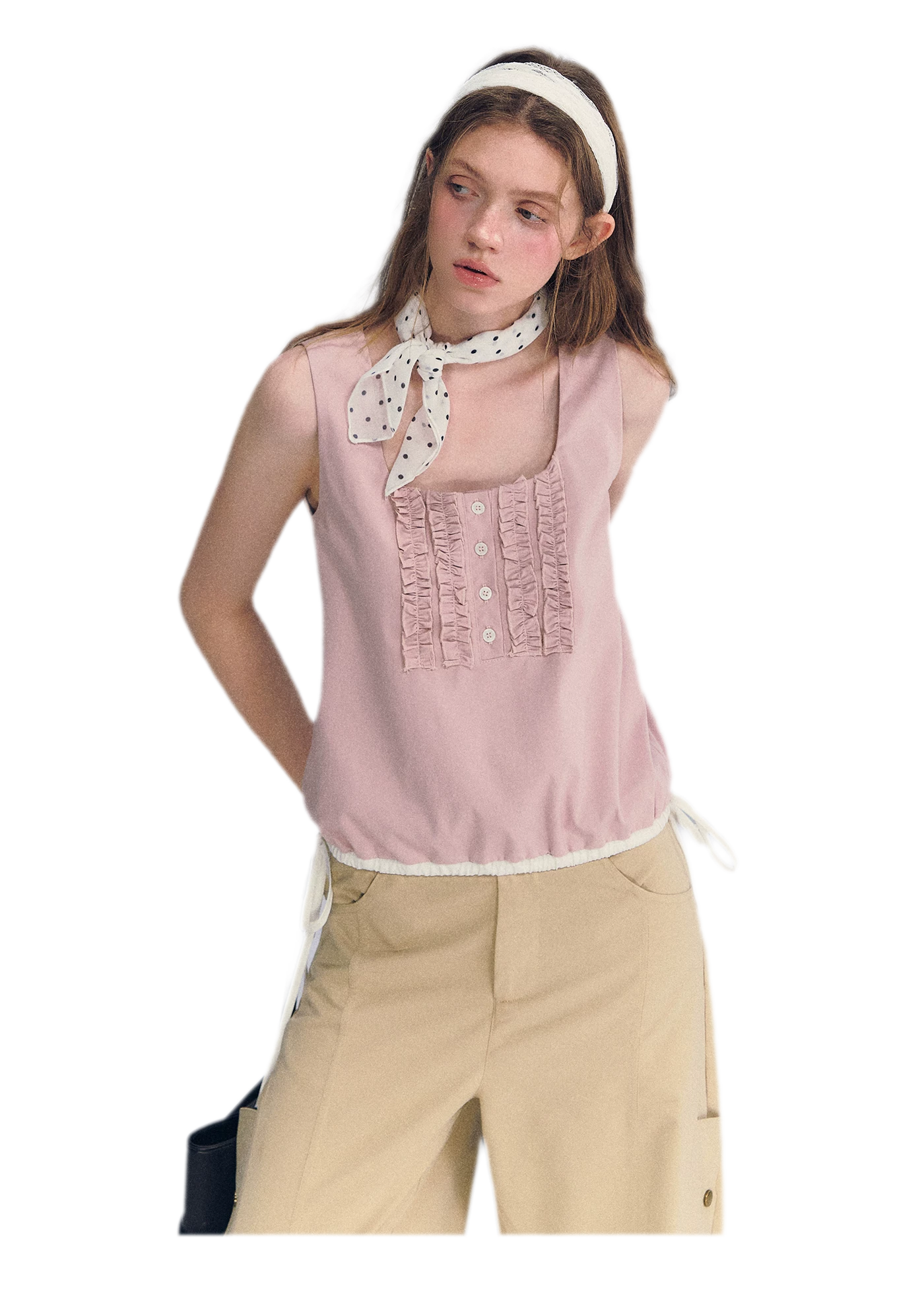 Ruffled Hem Tank