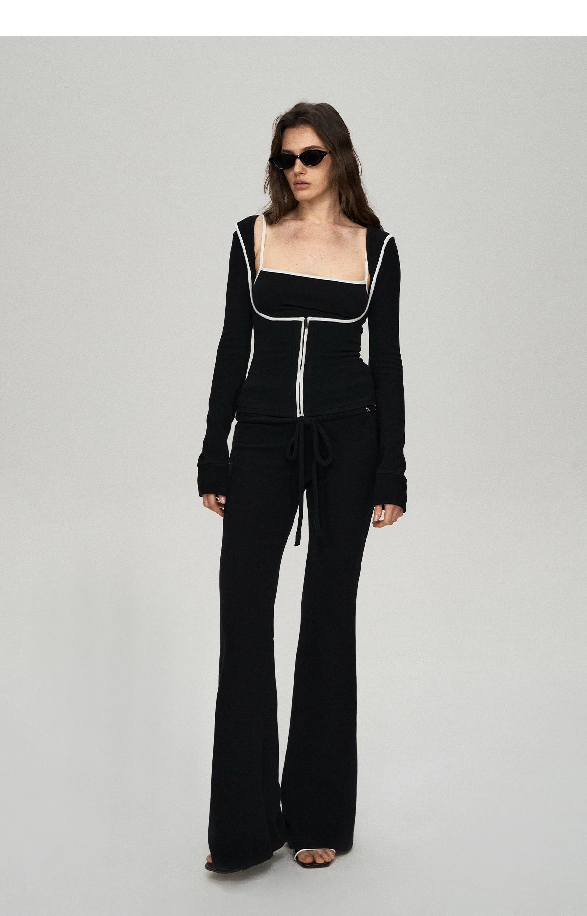 Soft Viscose Blend Three-Piece Set: Cardigan, Camisole &