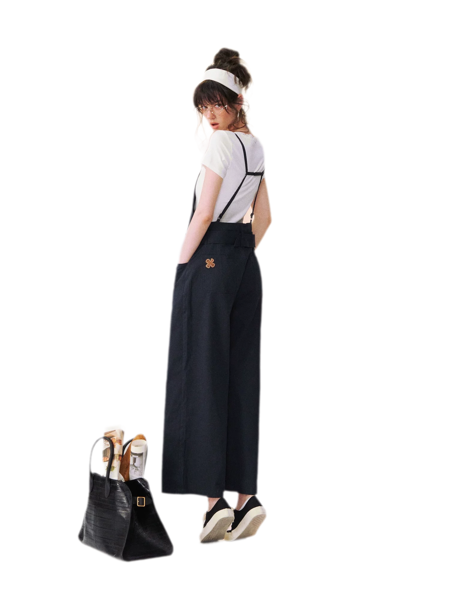 Relaxed Straight Bib Pants