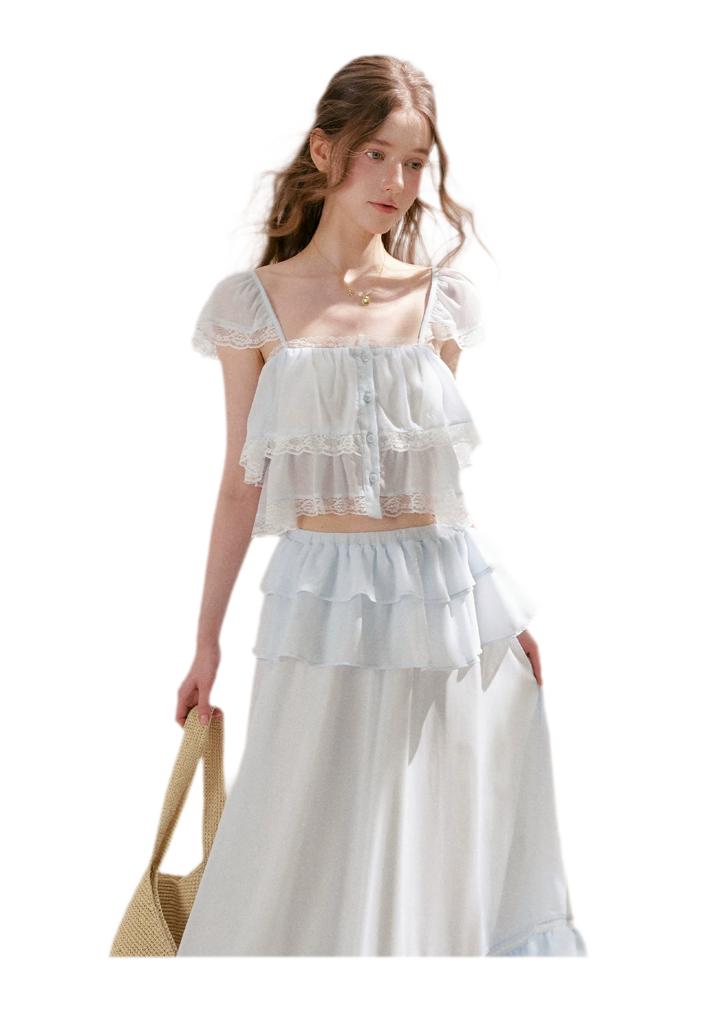 Romantic French Lace Two-Piece Set