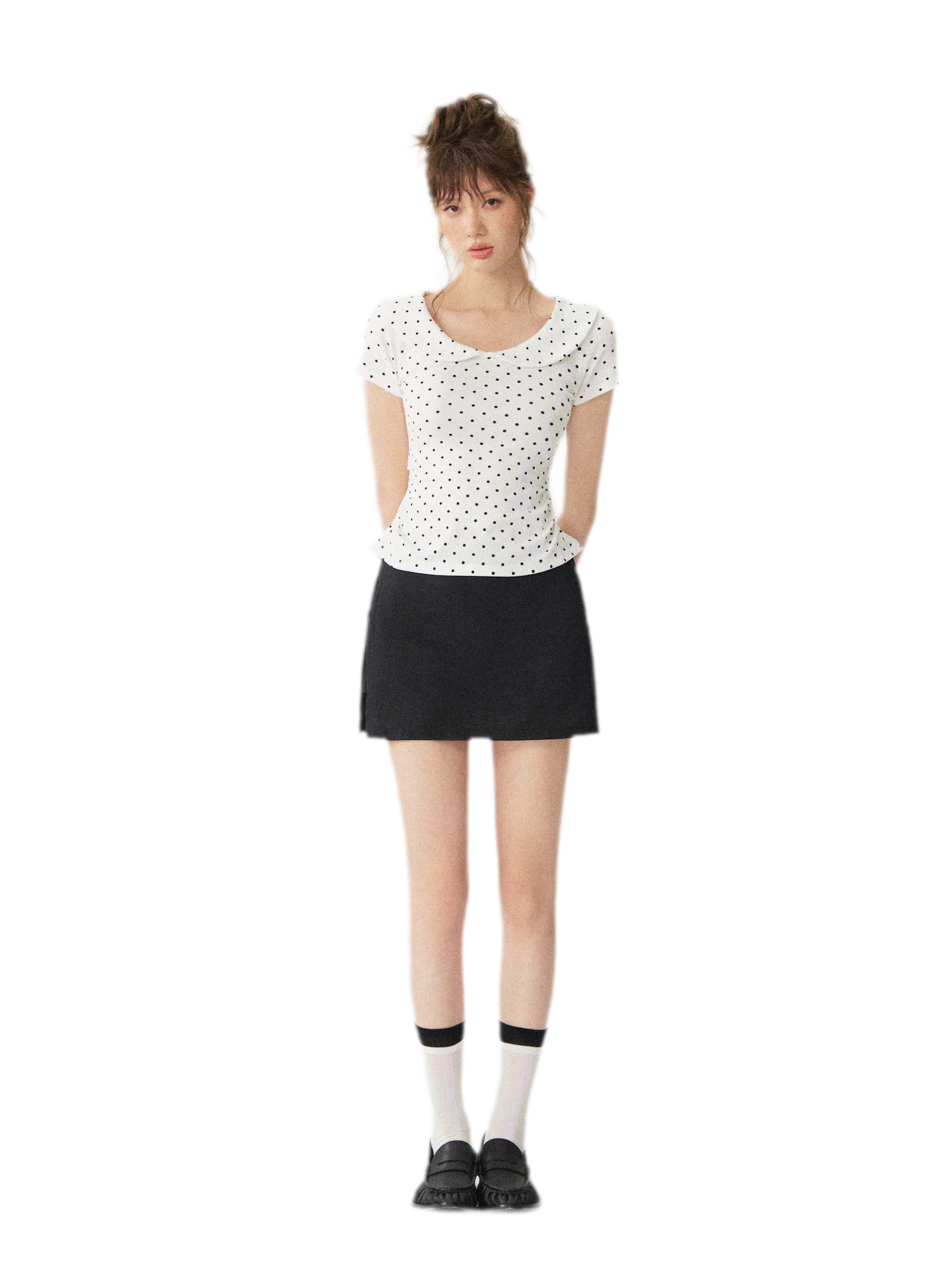 Polka Dot Tie Back T-Shirt