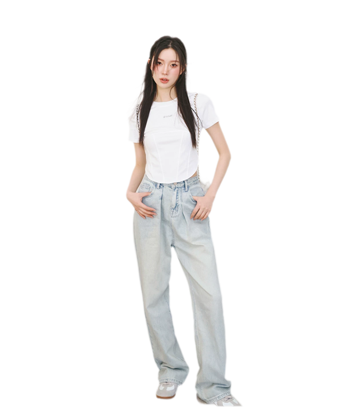 Cropped Seam T-Shirt
