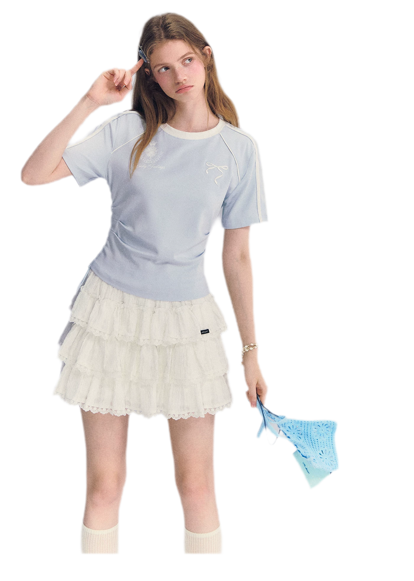 Embroidered Crop T-shirt