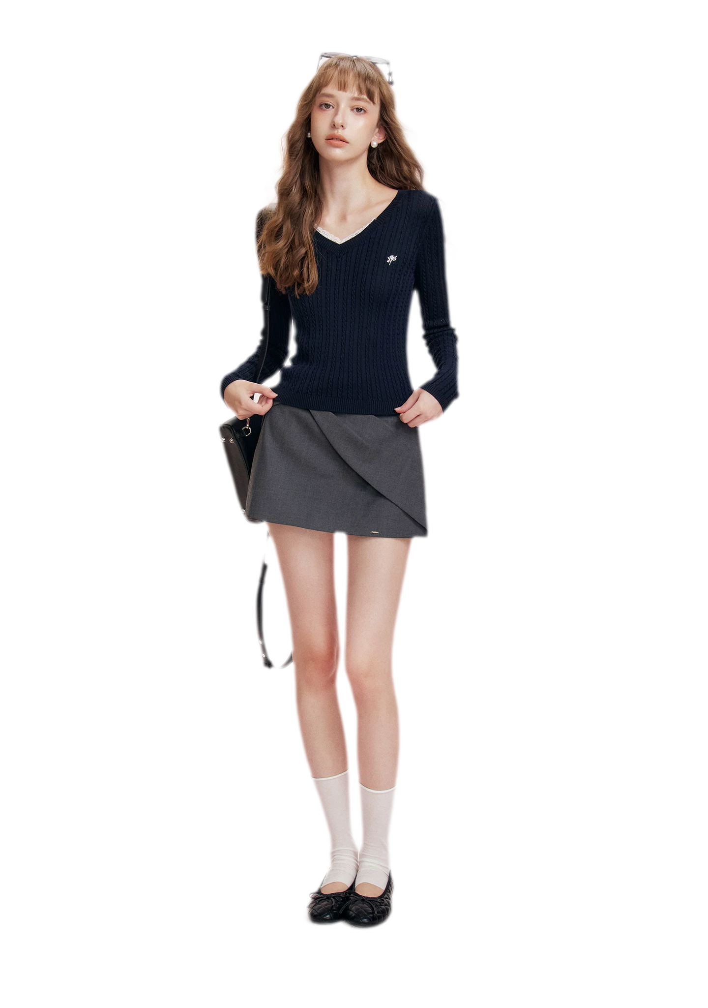 Three-Dimensional Bow A-Line Skirt