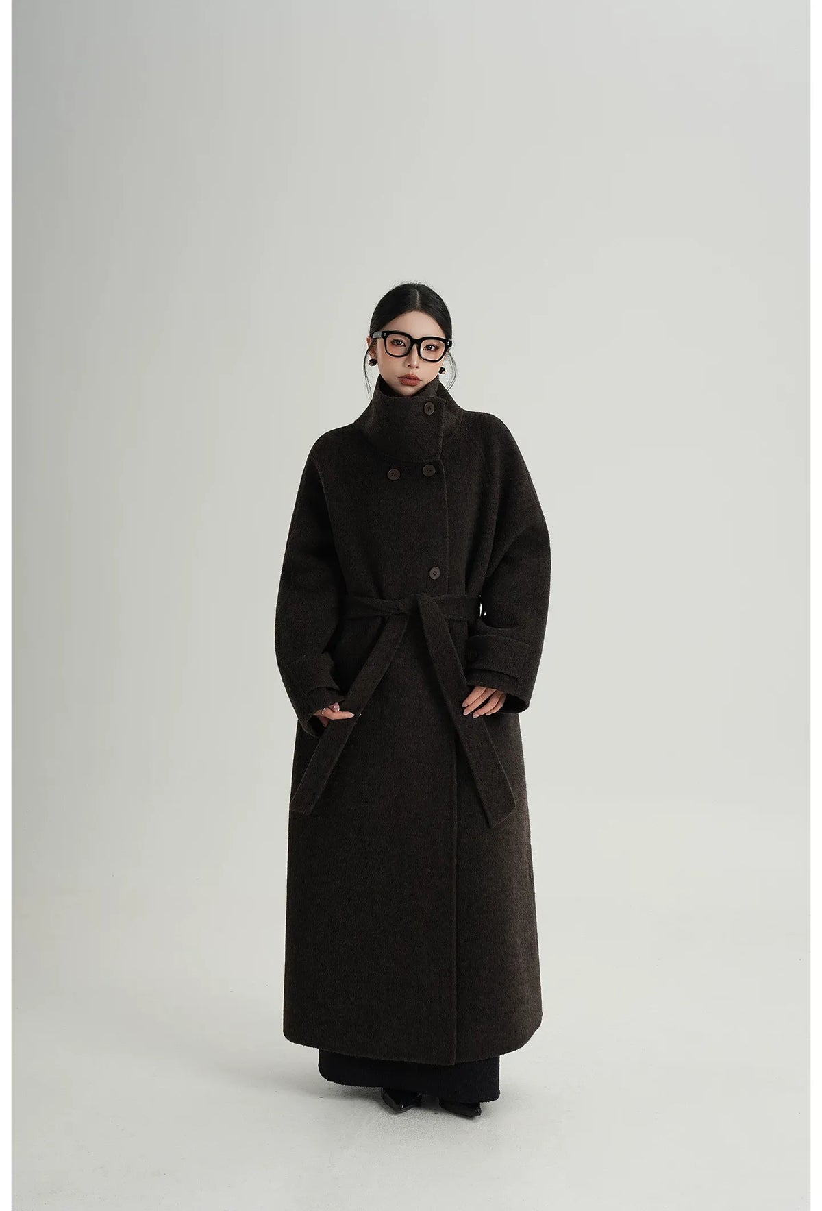 Hand-Sewn Longline Wool Coat