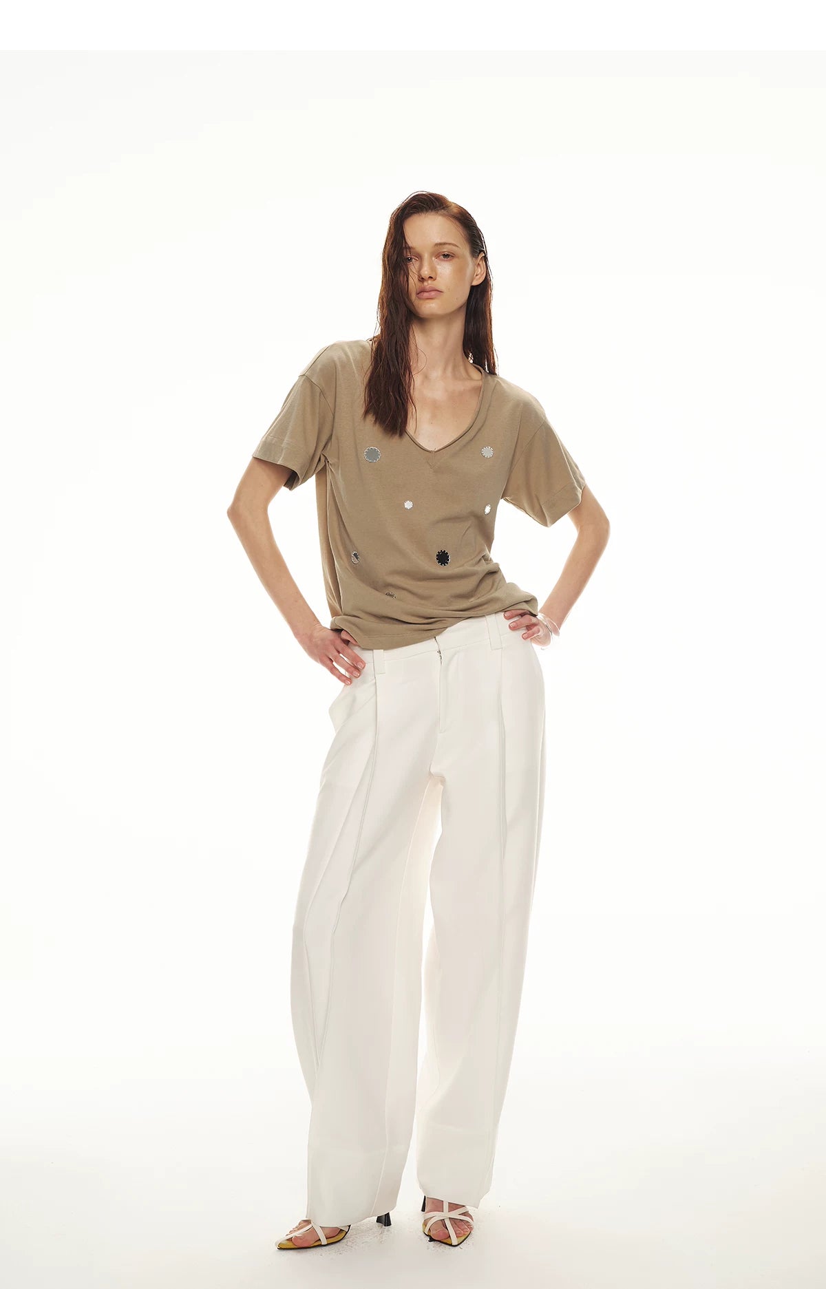 Relaxed Stylish V-Neck Short Sleeve T-Shirt