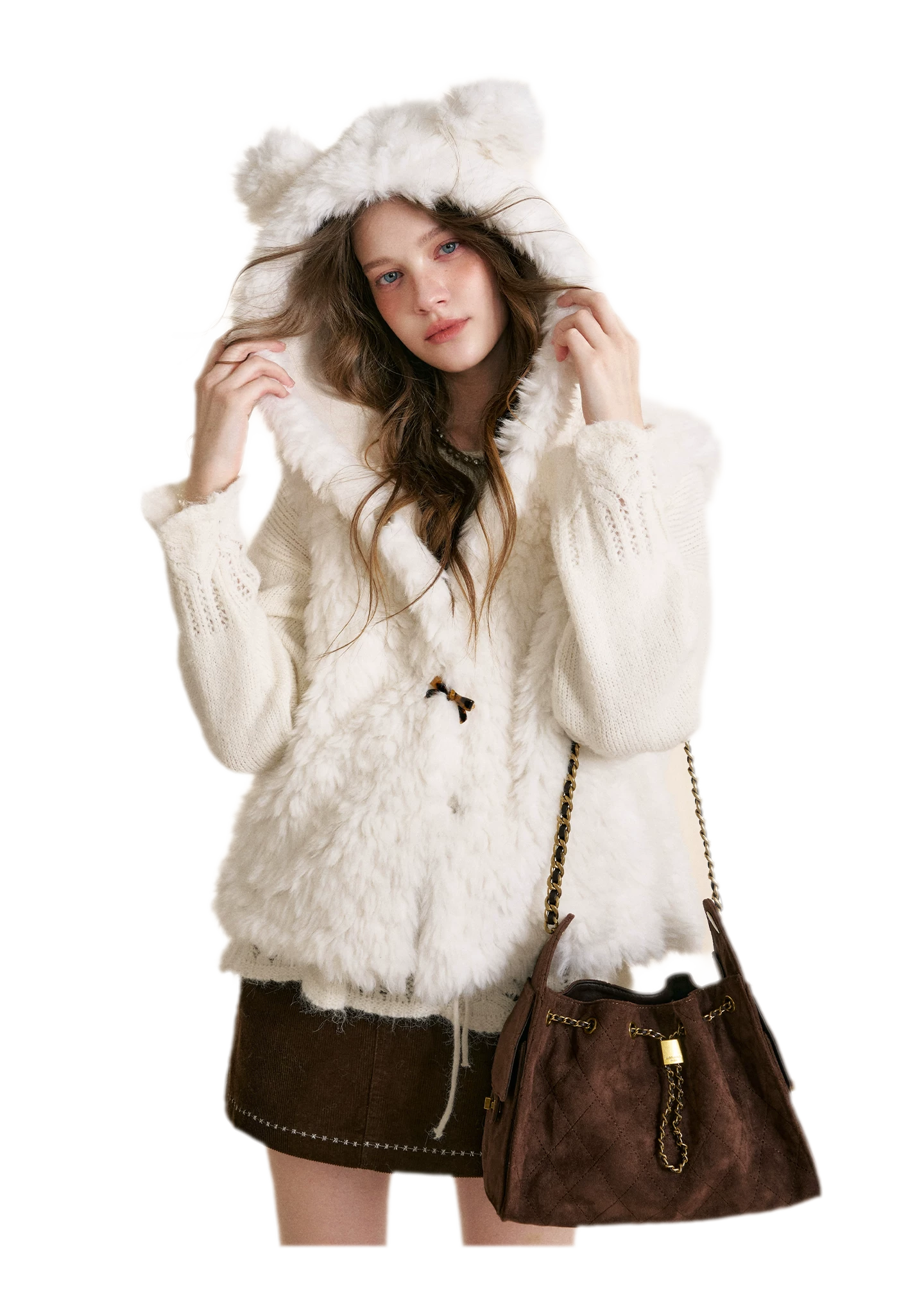 Bear Fleece Hooded Vest