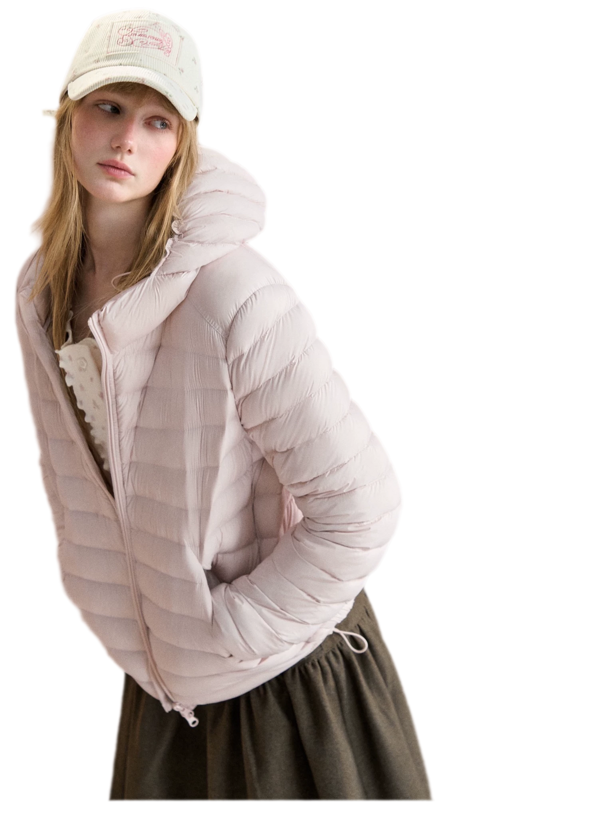Lightweight Quilted Hooded Down Jacket