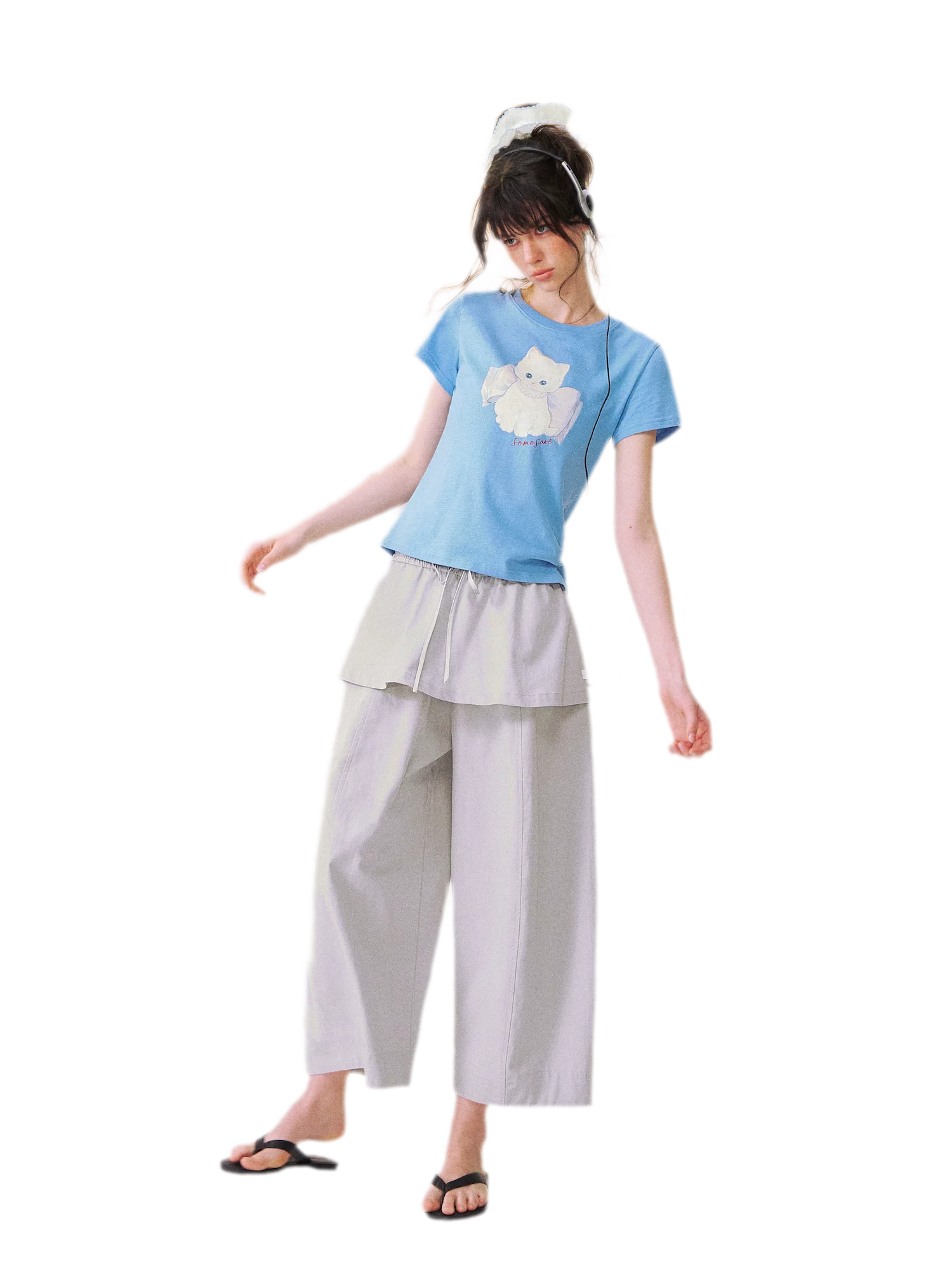 Layered Skirt Balloon Pants