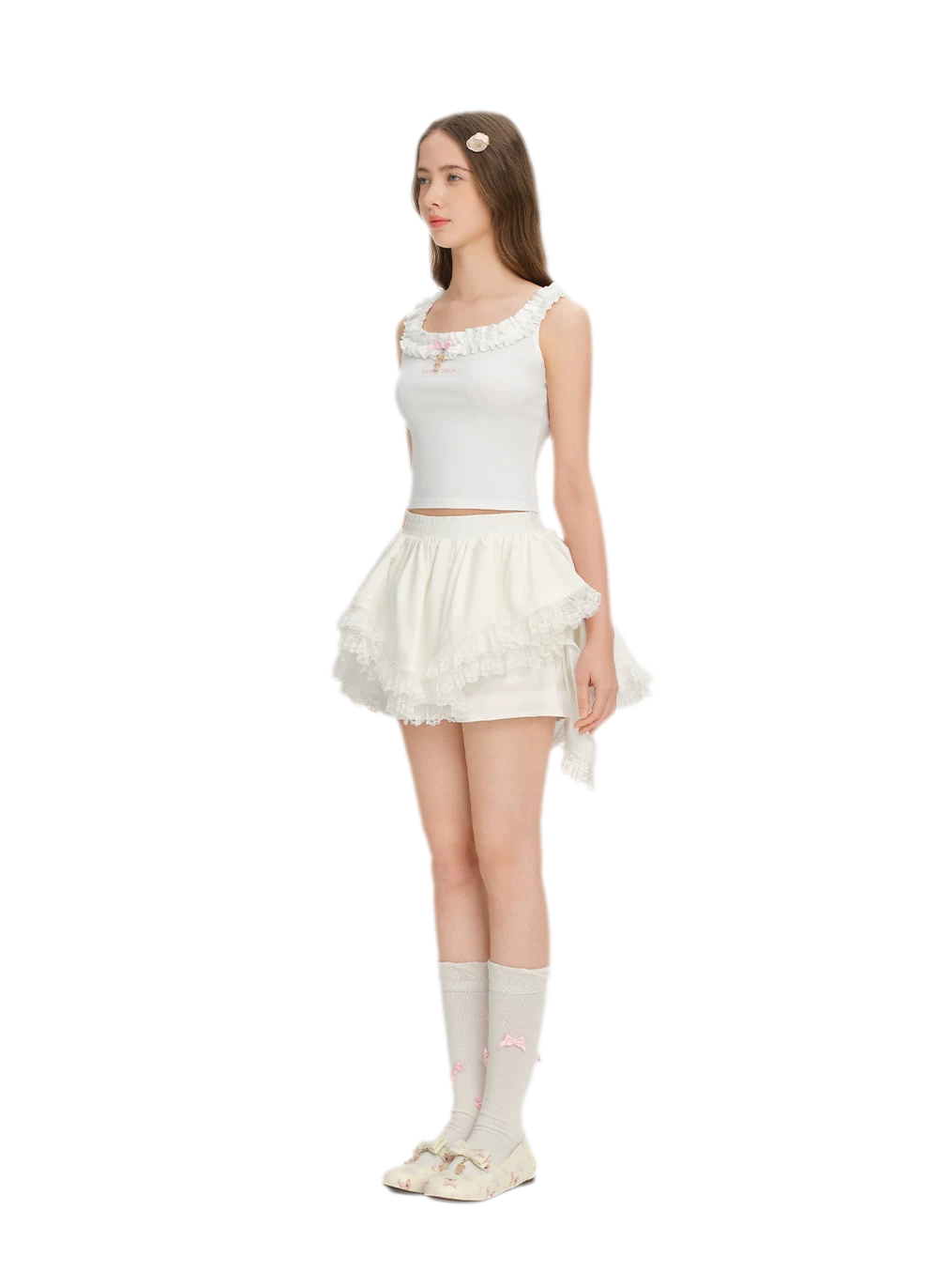 Ruffle Collar Knit Camisole
