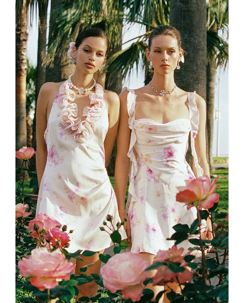 Floral Backless Dress