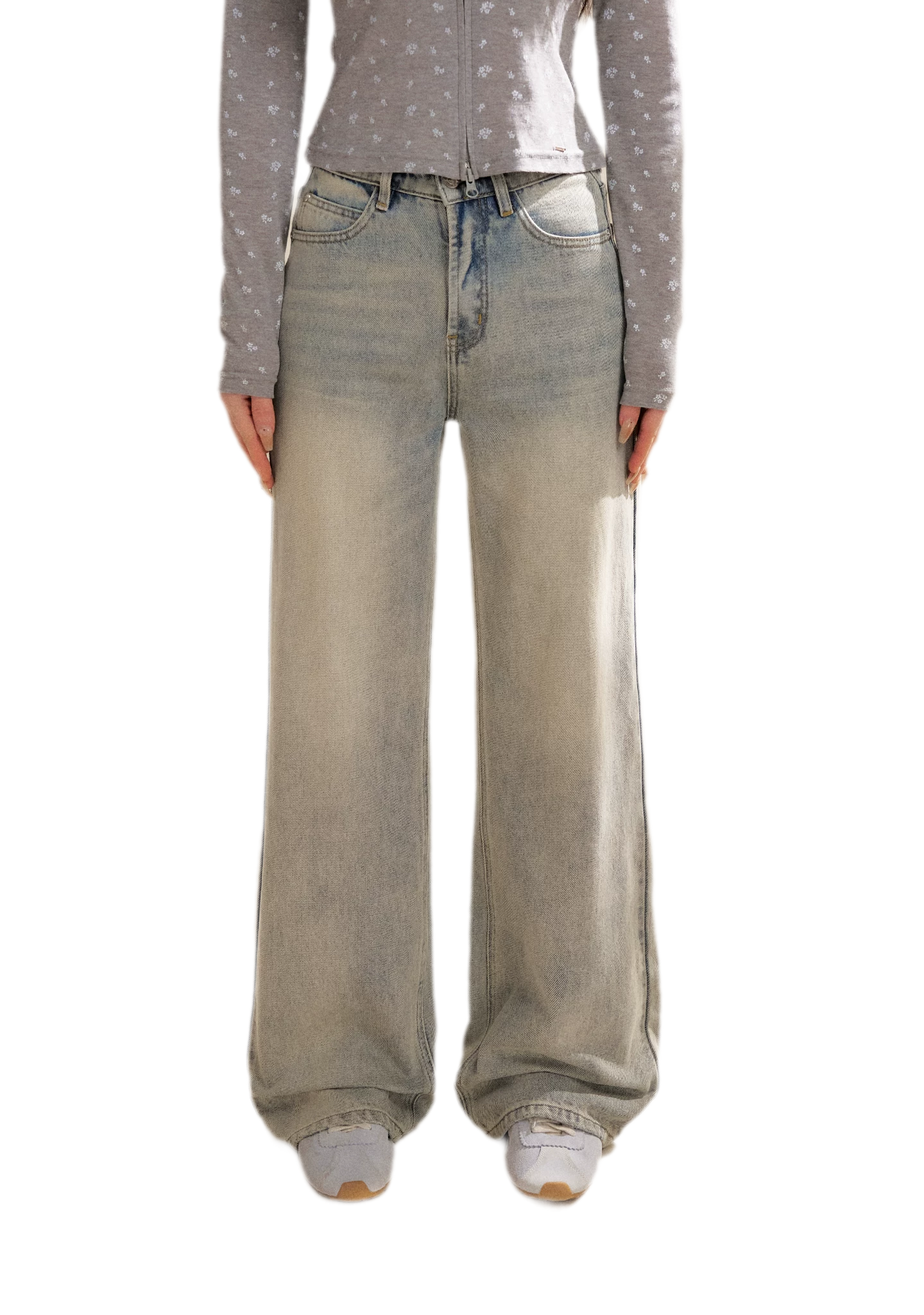 Rhinestone Logo Jeans
