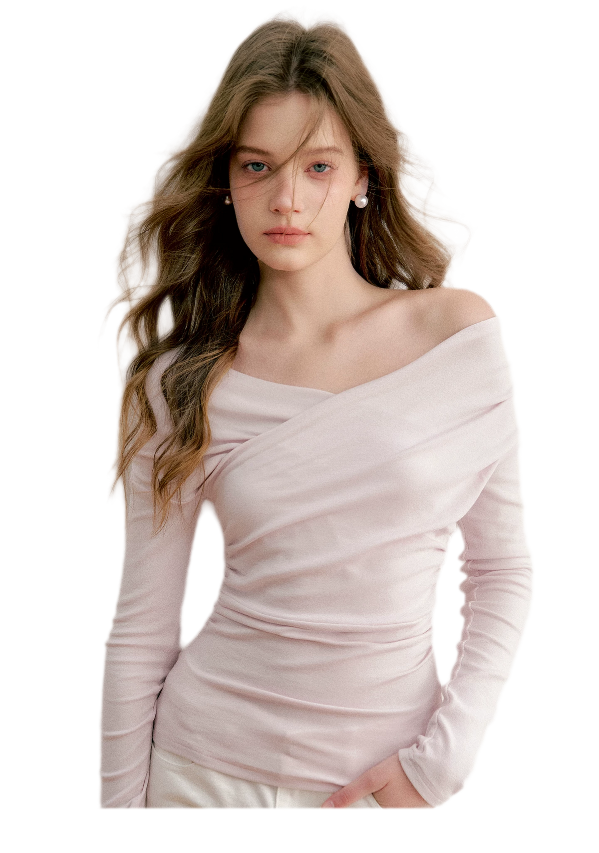 Brushed Off-Shoulder Knit Top