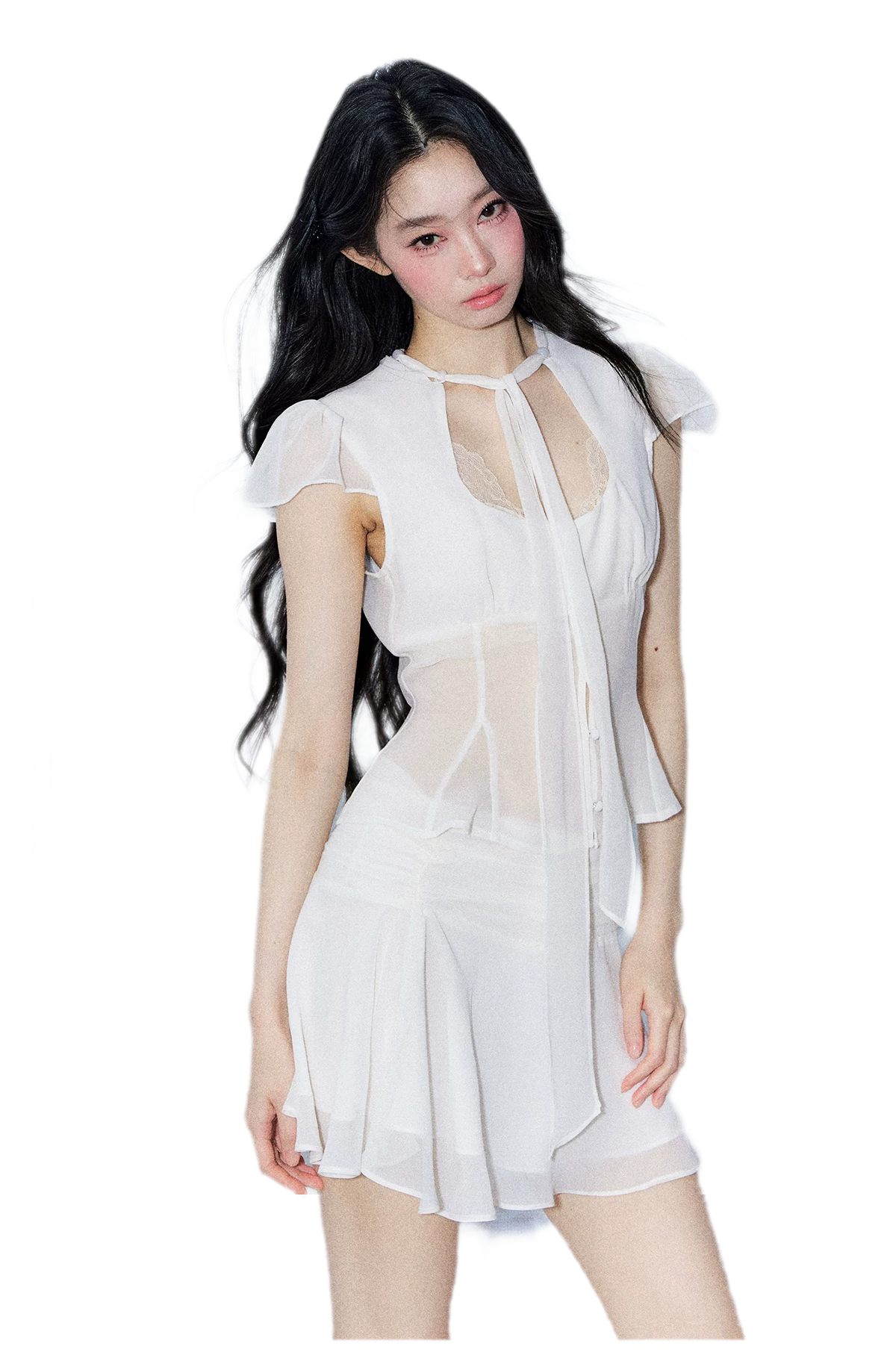 Faux Silk Top Skirt