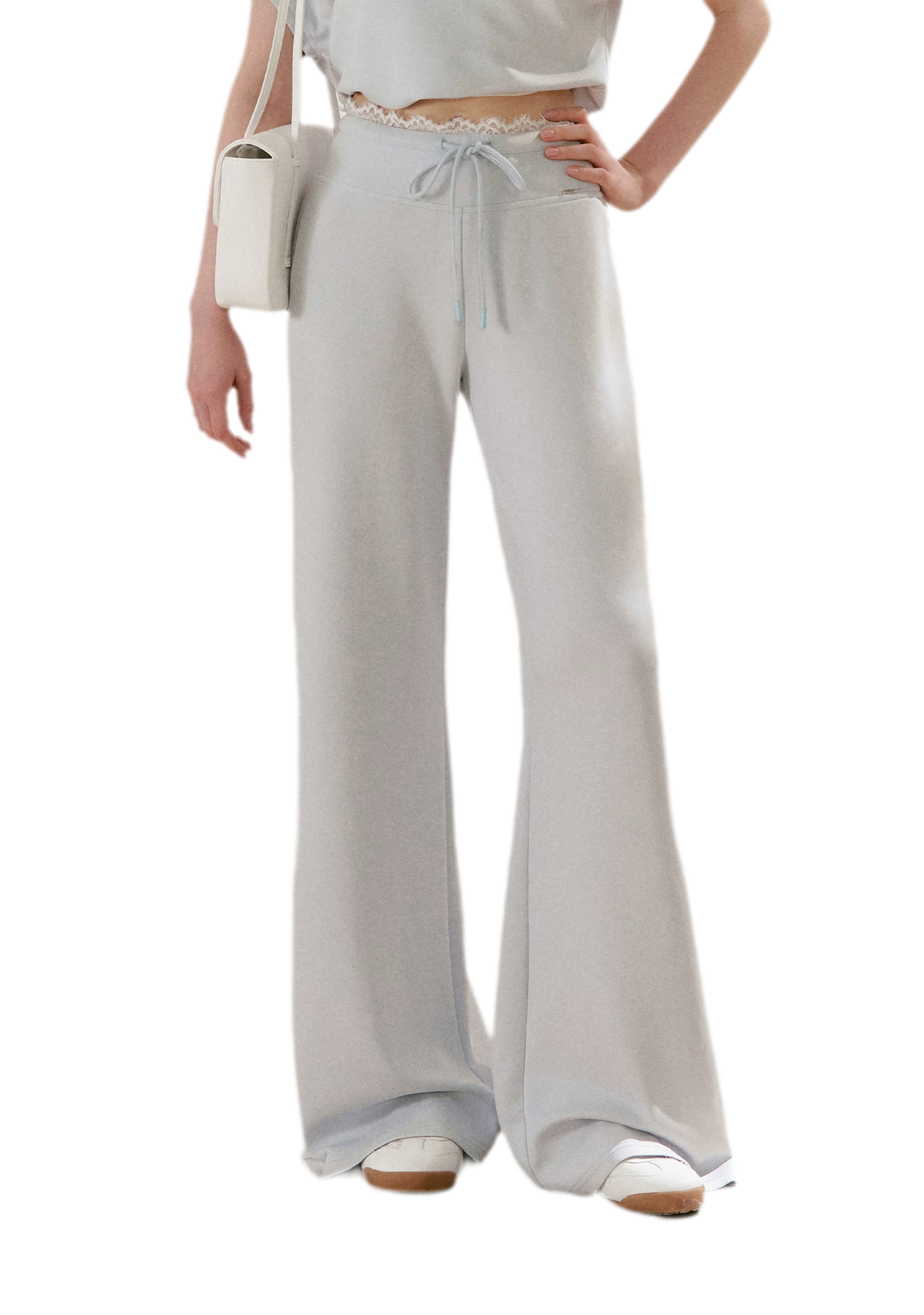 Airy Layered Lace Drawstring Pants