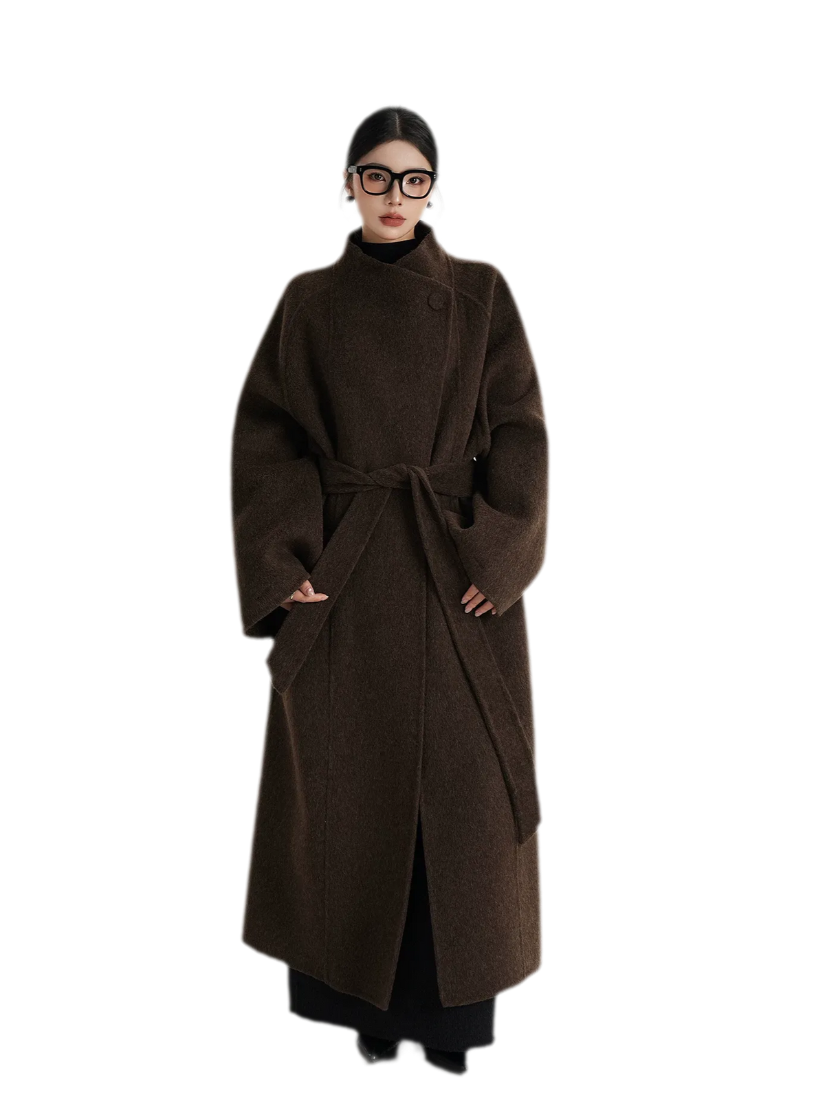 Hand-Sewn Belted Wool Coat