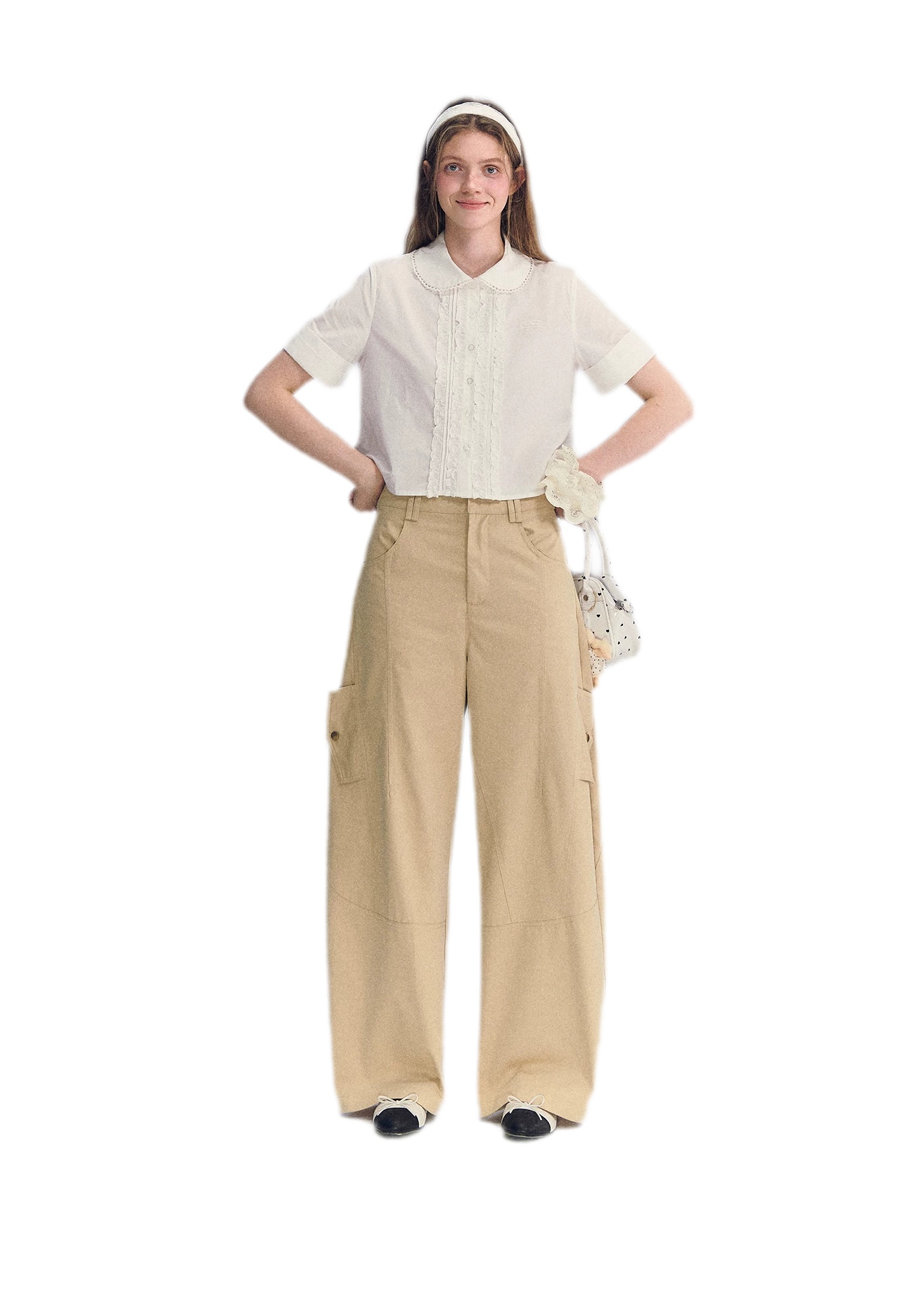 Lace Collar Cotton Shirt
