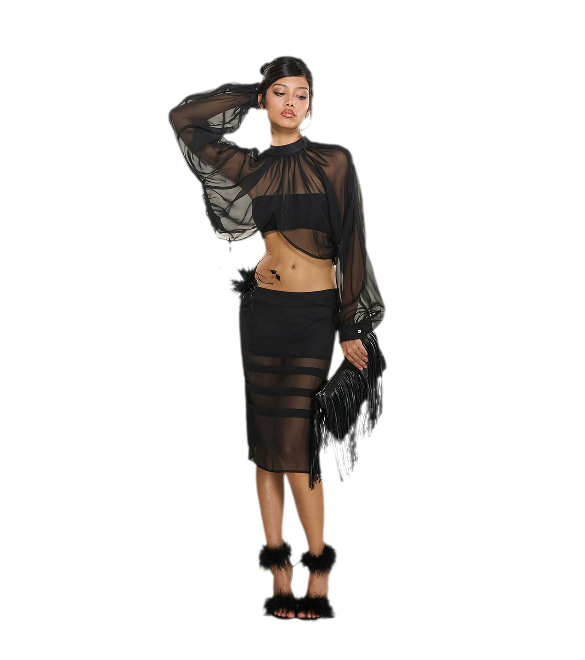 Sheer Velvet Convertible Set